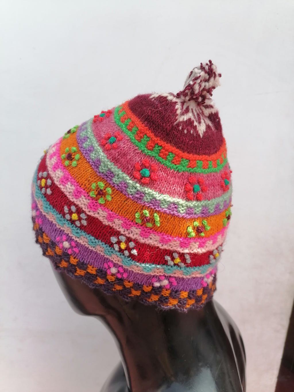 Unisex Knitted Wool Chullo for Warm Winter in Cusco