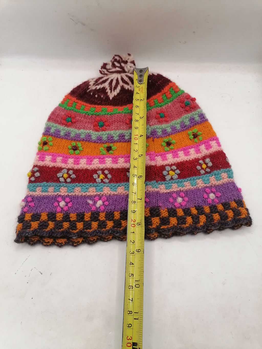 Unisex Knitted Wool Chullo for Warm Winter in Cusco
