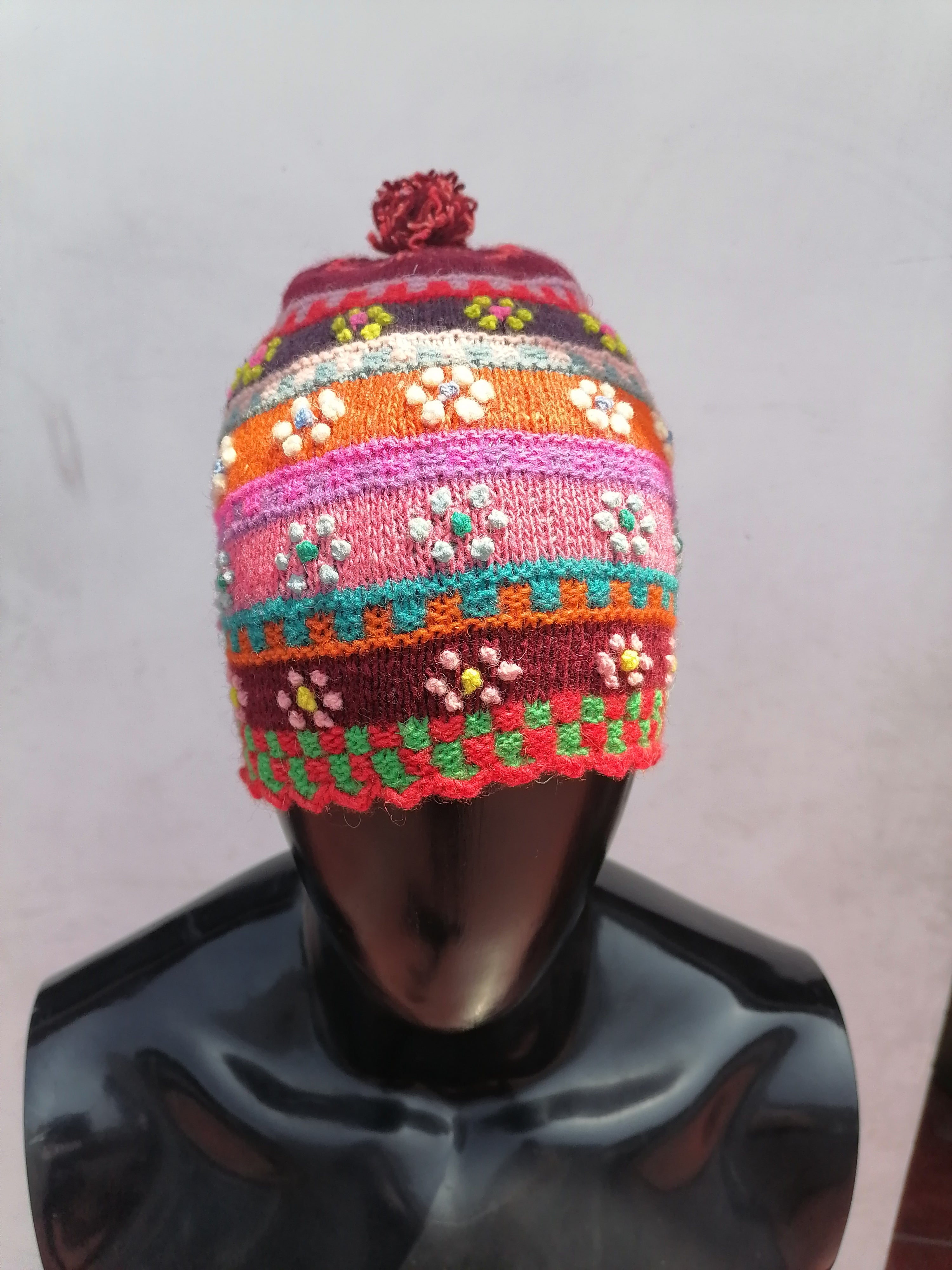 Unisex Knitted Wool Chullo for Warm Winter from Cusco, Peruvian Handicraft
