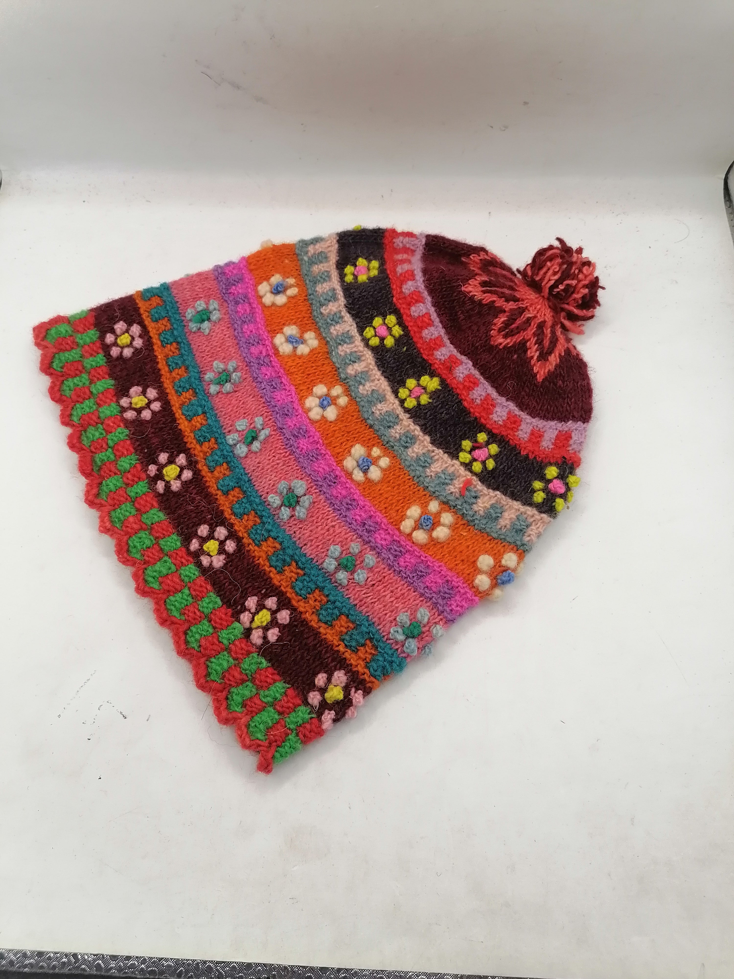Unisex Knitted Wool Chullo for Warm Winter from Cusco, Peruvian Handicraft