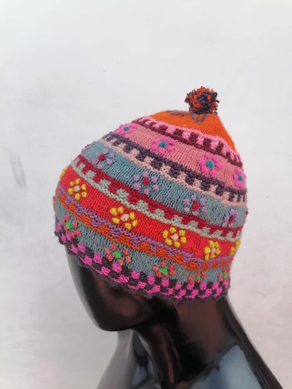 Traditional Andean Chullo Woven Sheep's Wool Warm Winter Cusco