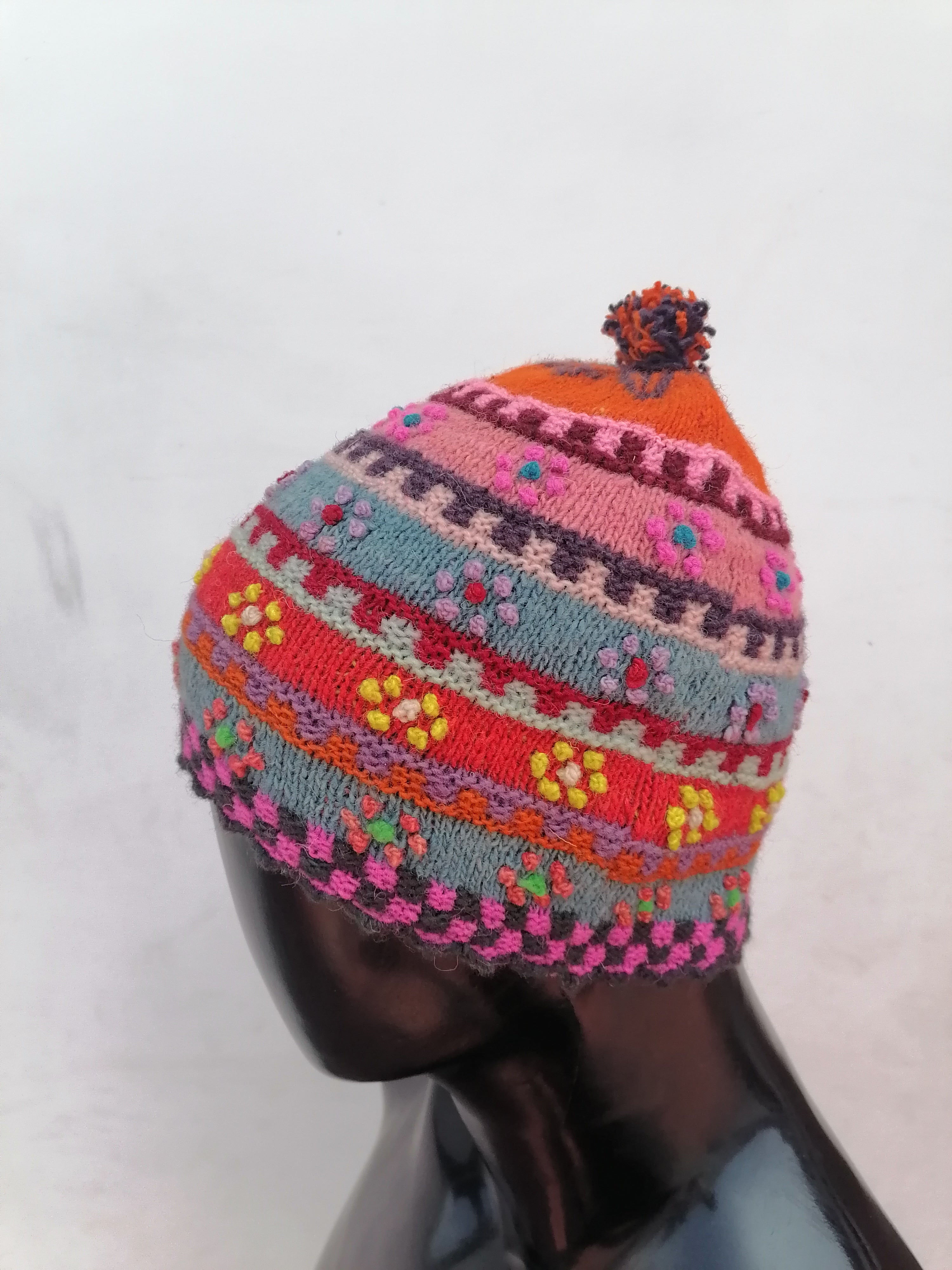 Traditional Andean Chullo Woven Sheep's Wool Warm Winter Cusco