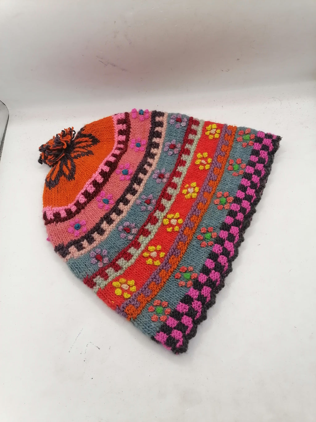 Traditional Andean Chullo Woven Sheep's Wool Warm Winter Cusco