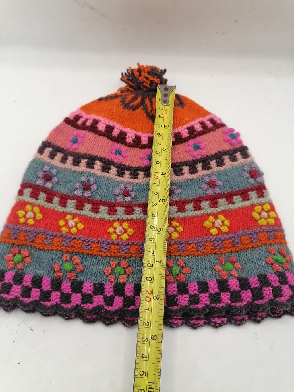 Traditional Andean Chullo Woven Sheep's Wool Warm Winter Cusco