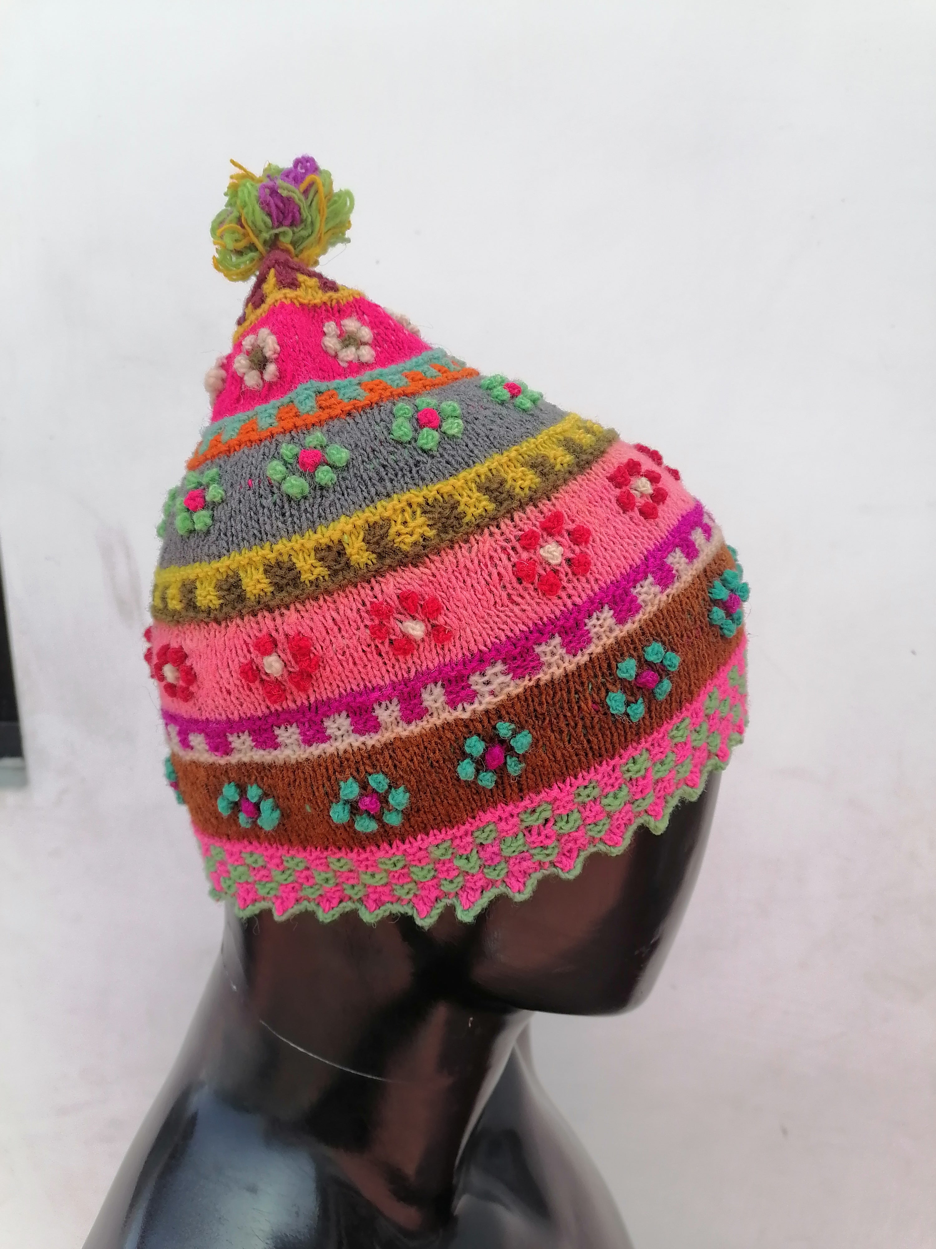 Unisex Knitted Wool Chullo for Warm Winter in Cusco
