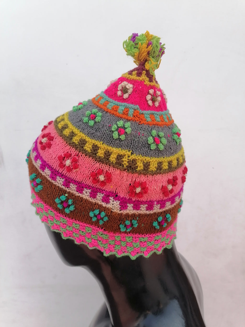 Unisex Knitted Wool Chullo for Warm Winter in Cusco