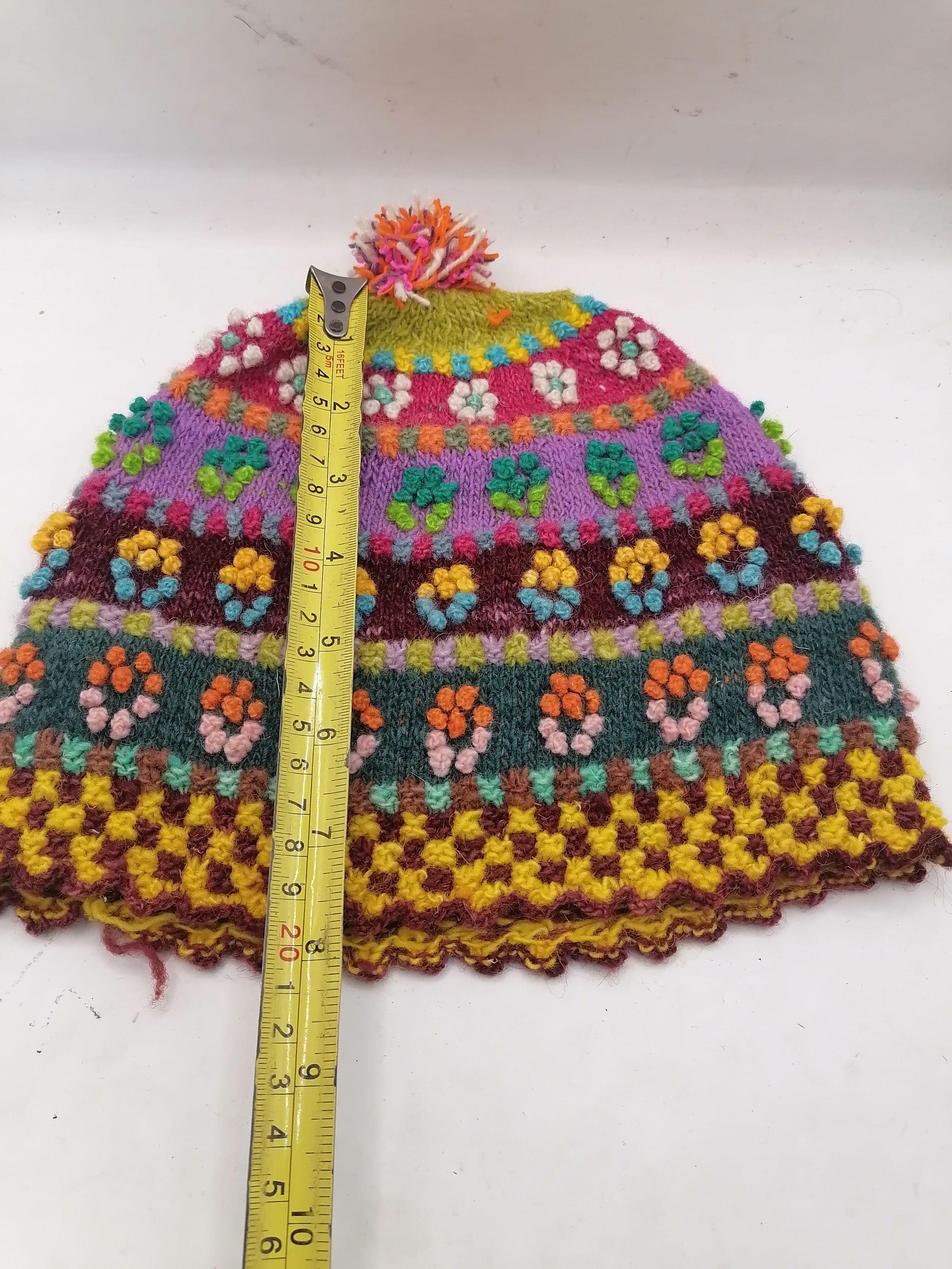 Unisex Knitted Sheep Wool Chullo for Winter Warm Cusco