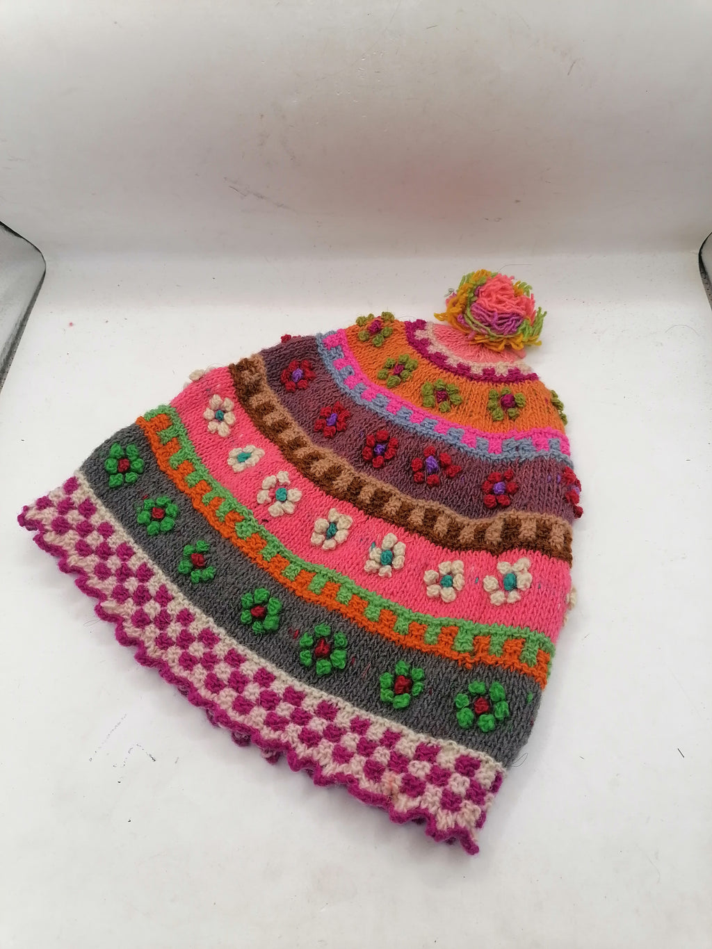 Unisex Knitted Sheep Wool Chullo for Winter Warm Cusco