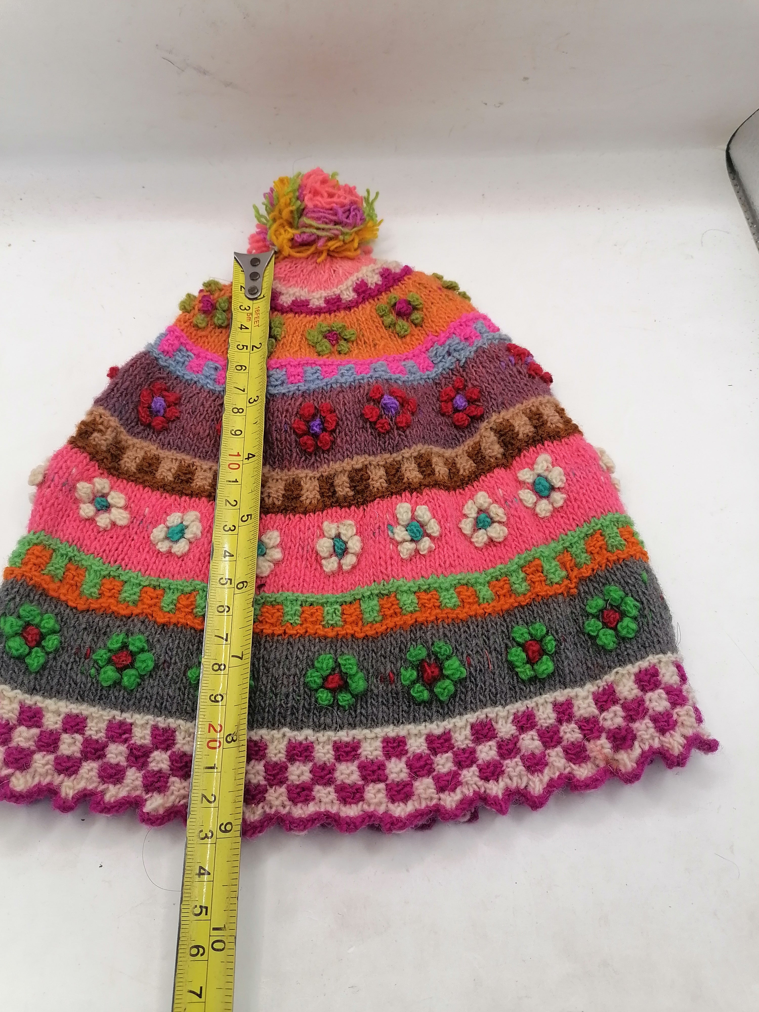 Unisex Knitted Sheep Wool Chullo for Winter Warm Cusco