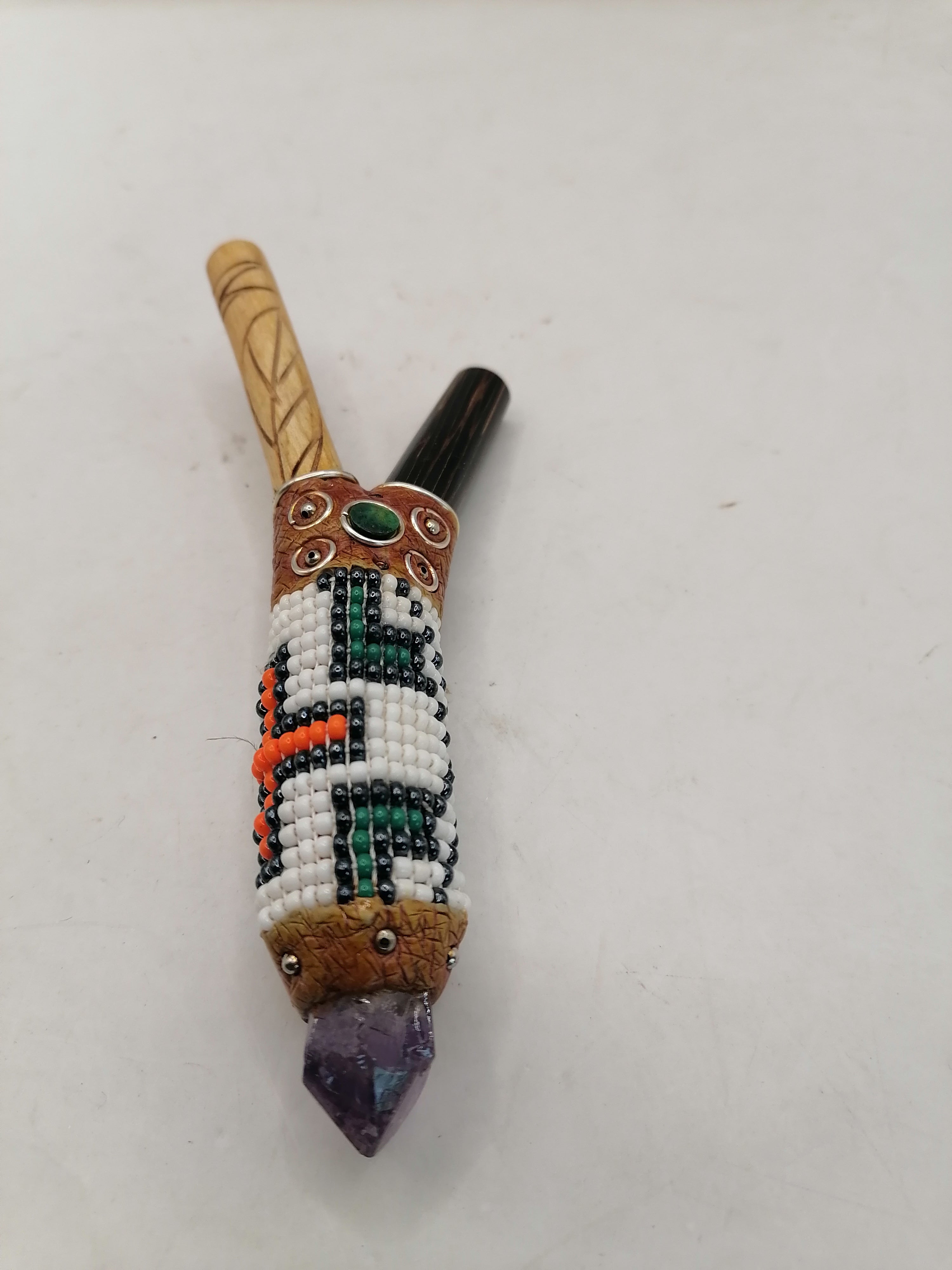 Peruvian Kuripe Unisex Handmade Chonta Wood