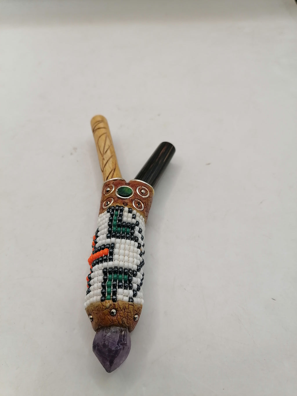 Peruvian Kuripe Unisex Handmade Chonta Wood