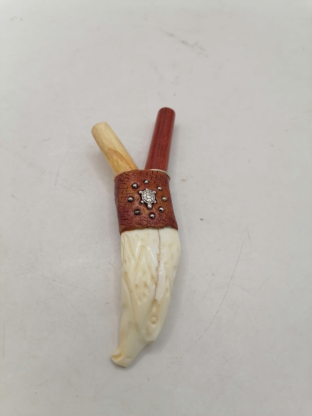 Kuripe Unisex Handmade Chonta Stick Bone Condor Design