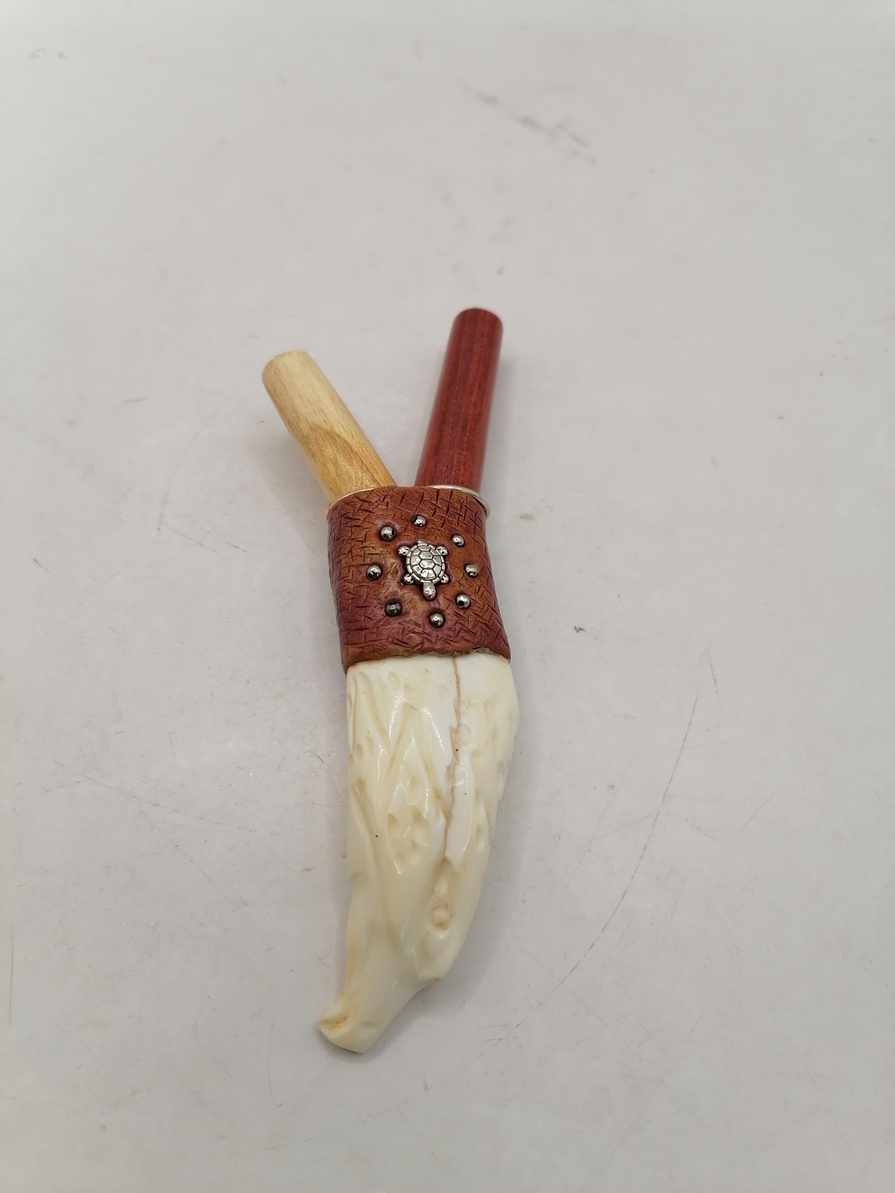 Kuripe Unisex Handmade Chonta Stick Bone Condor Design