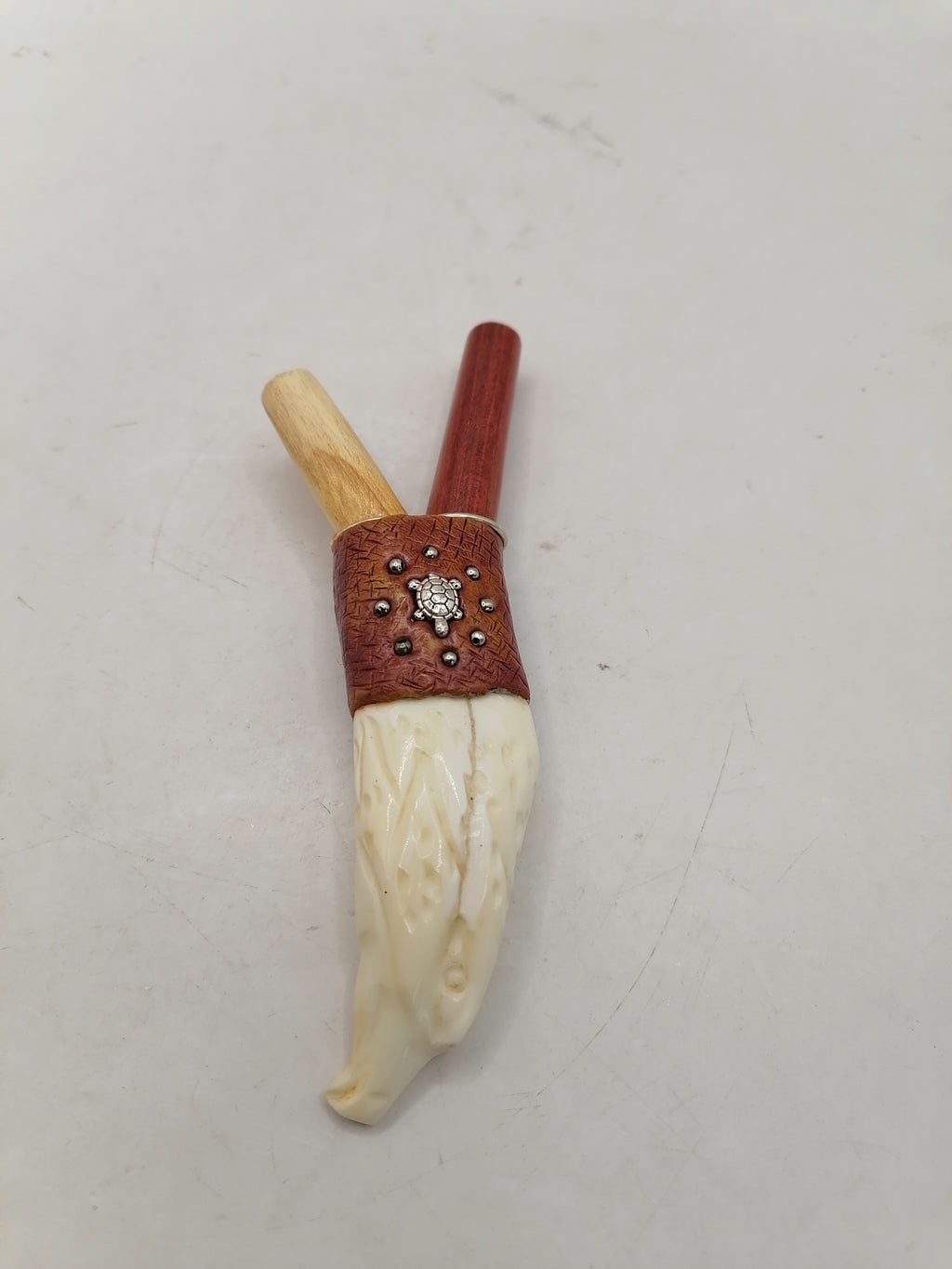Kuripe Unisex Handmade Chonta Stick Bone Condor Design