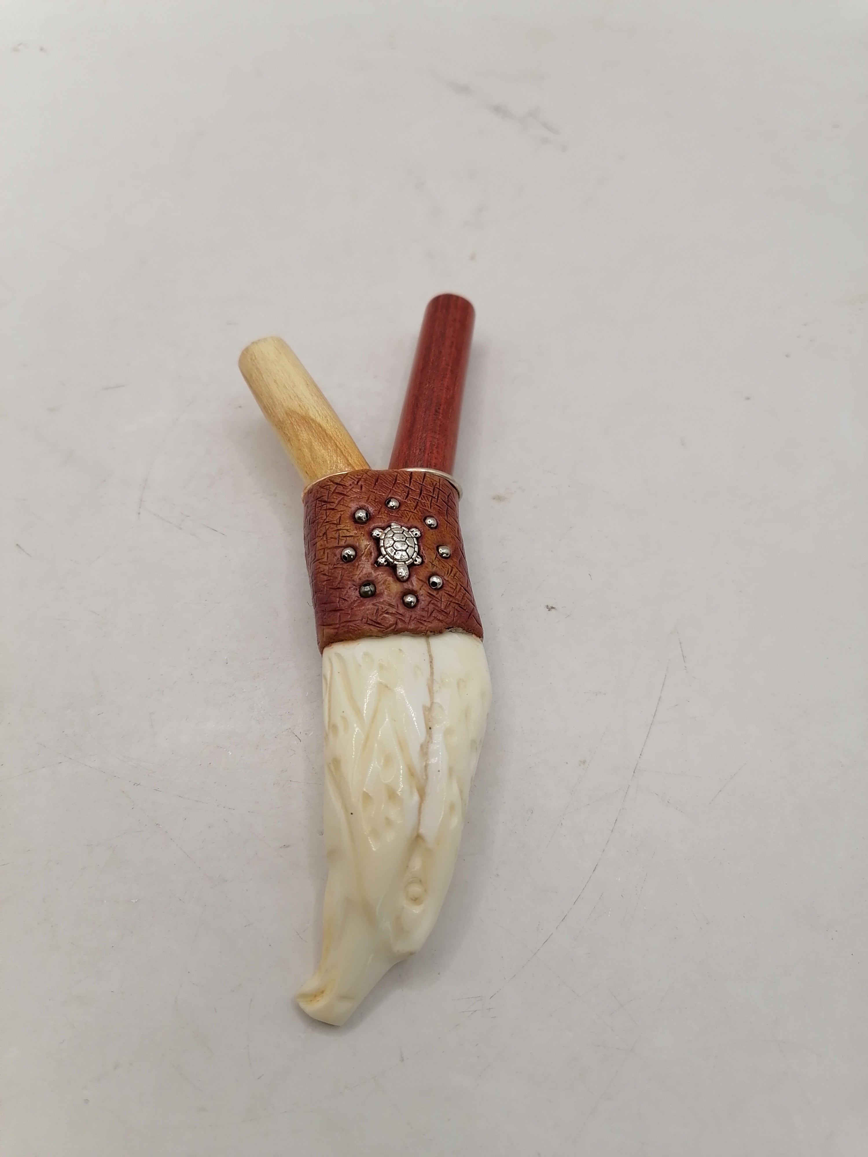 Kuripe Unisex Handmade Chonta Stick Bone Condor Design