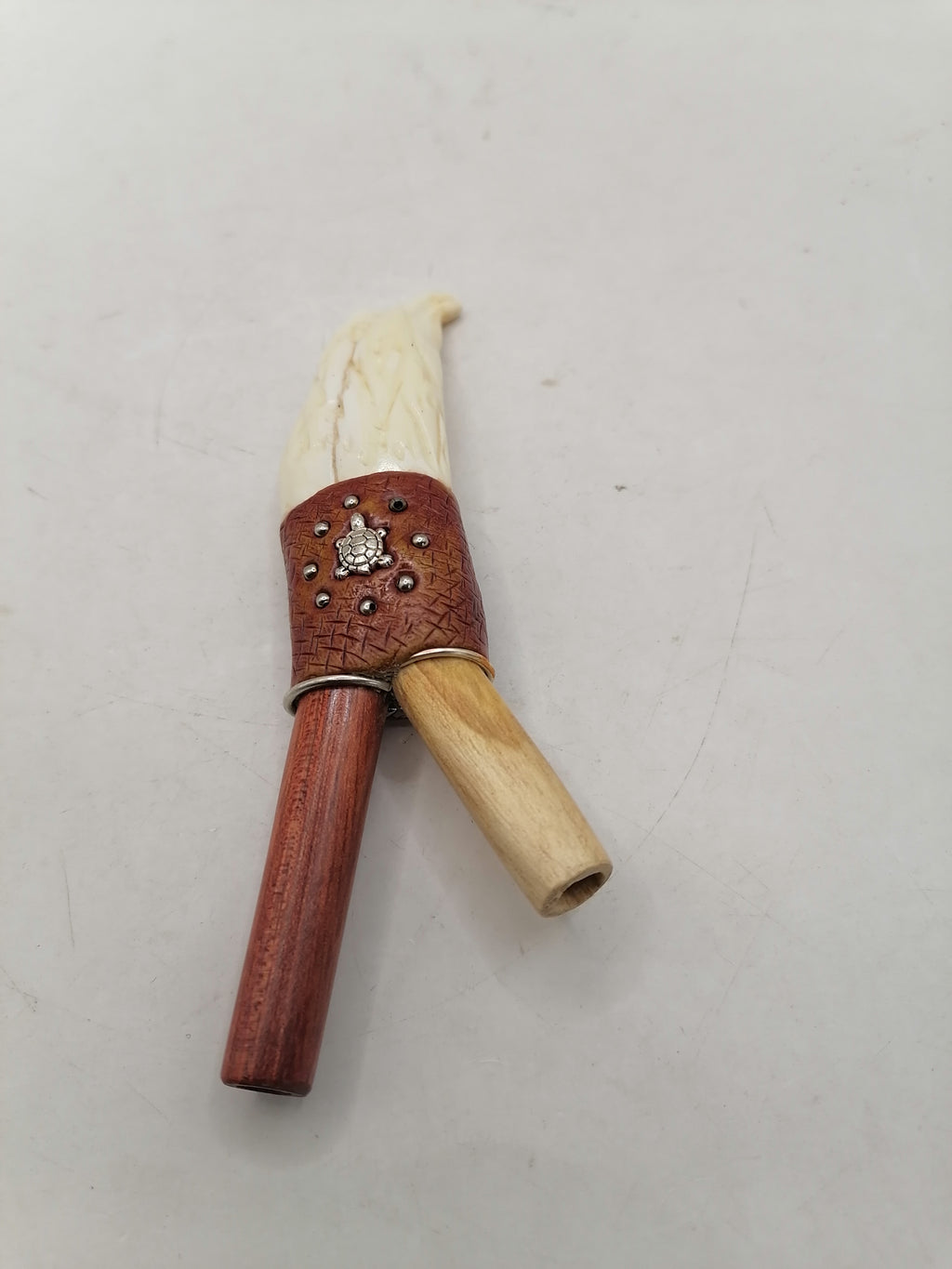 Kuripe Unisex Handmade Chonta Stick Bone Condor Design