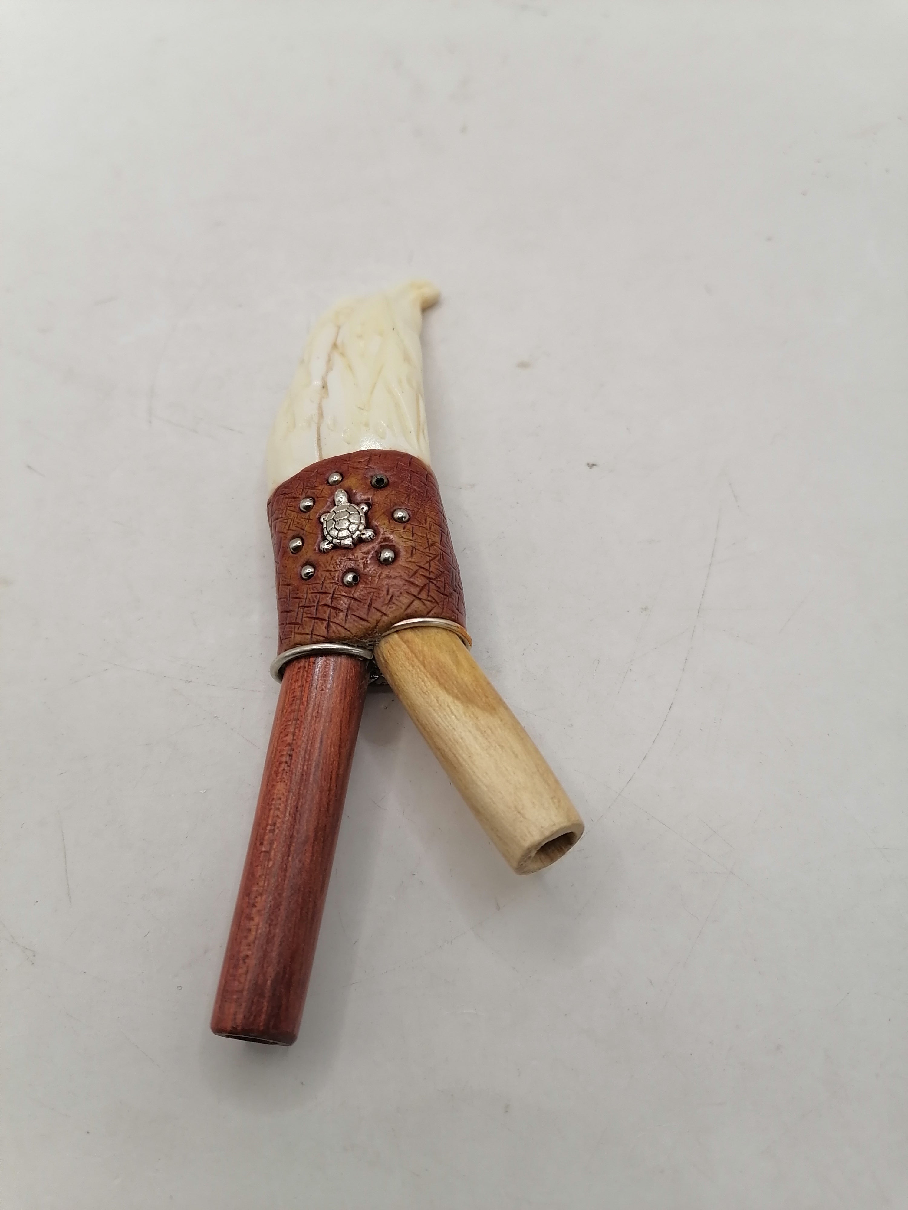 Kuripe Unisex Handmade Chonta Stick Bone Condor Design