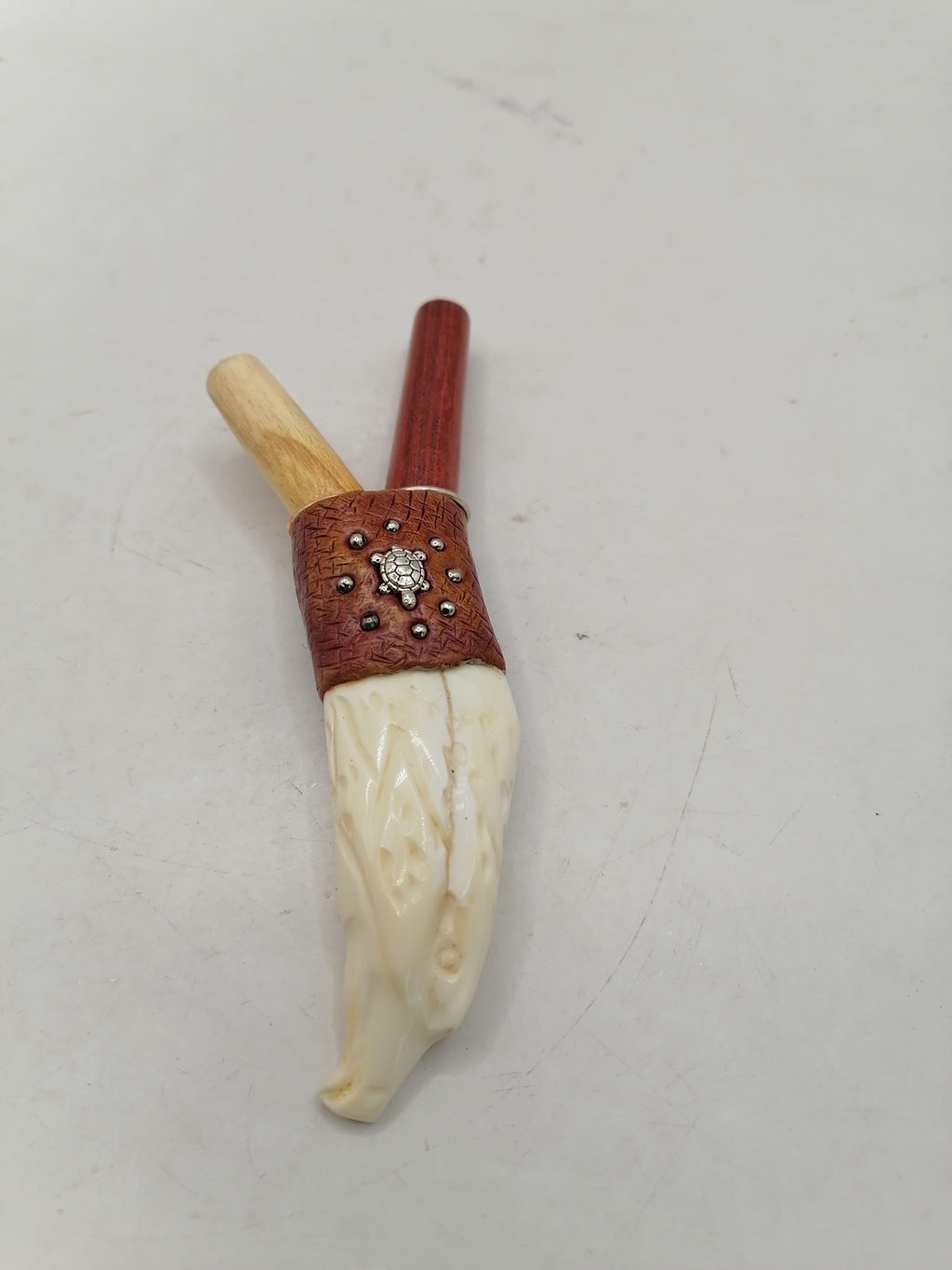 Kuripe Unisex Handmade Chonta Stick Bone Condor Design