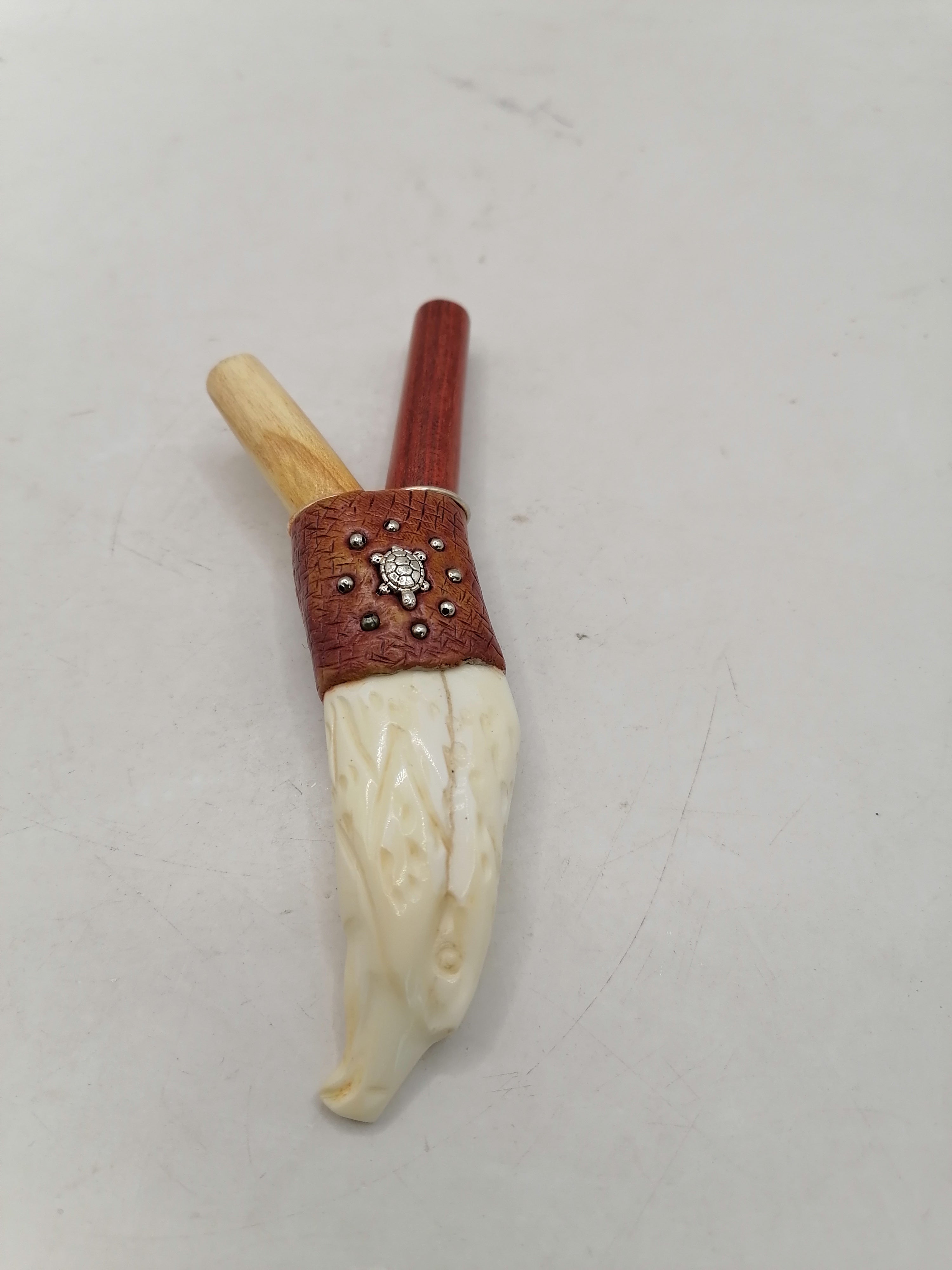 Kuripe Unisex Handmade Chonta Stick Bone Condor Design
