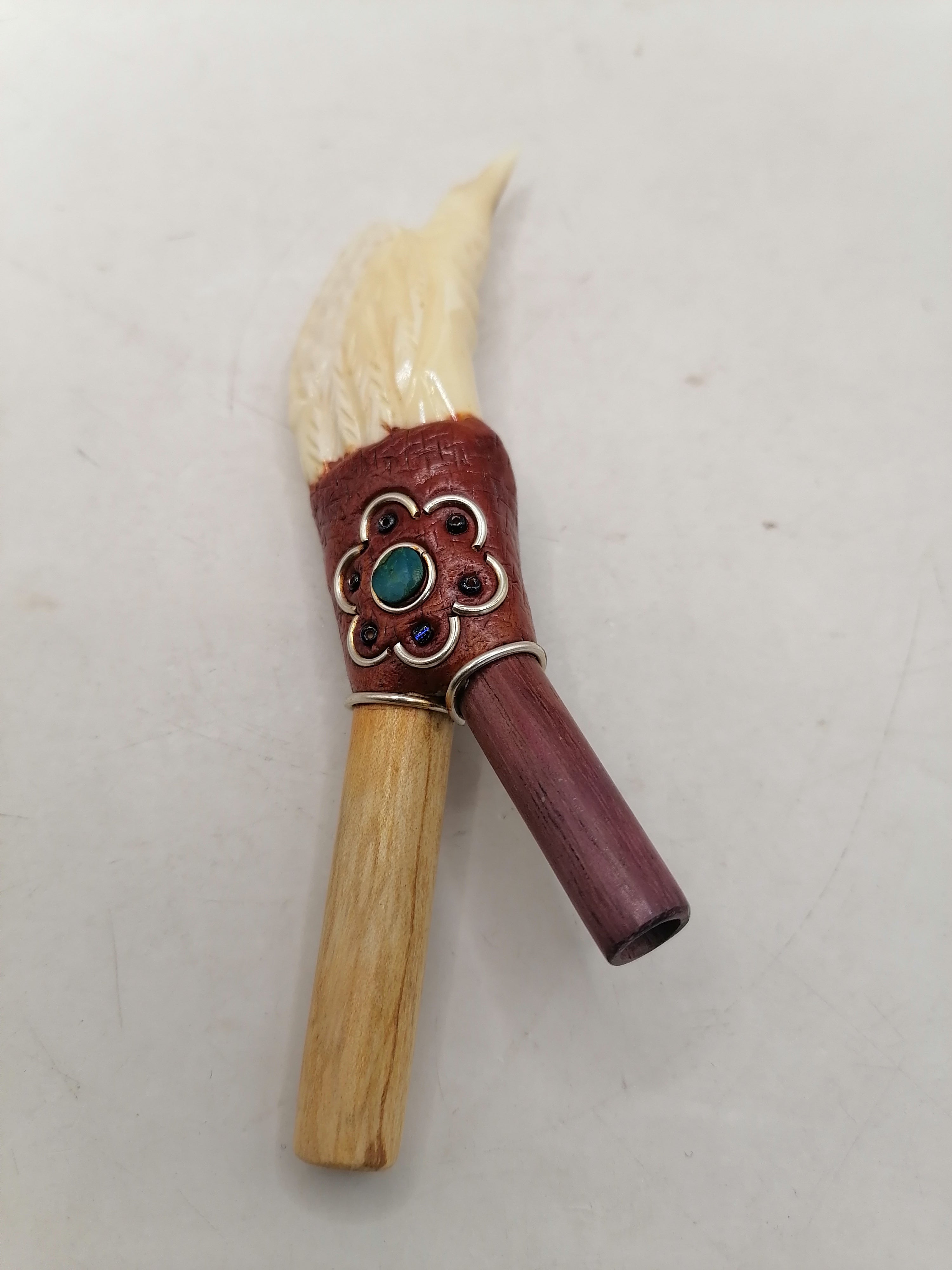Kuripe Unisex Shamanic Handmade Palo Santo Hummingbird Design