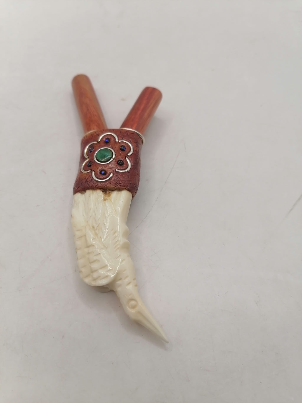 Kuripe Ceremonial Handcrafted Applicator Hummingbird Design