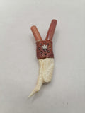 Kuripe Ceremonial Handcrafted Applicator Hummingbird Design