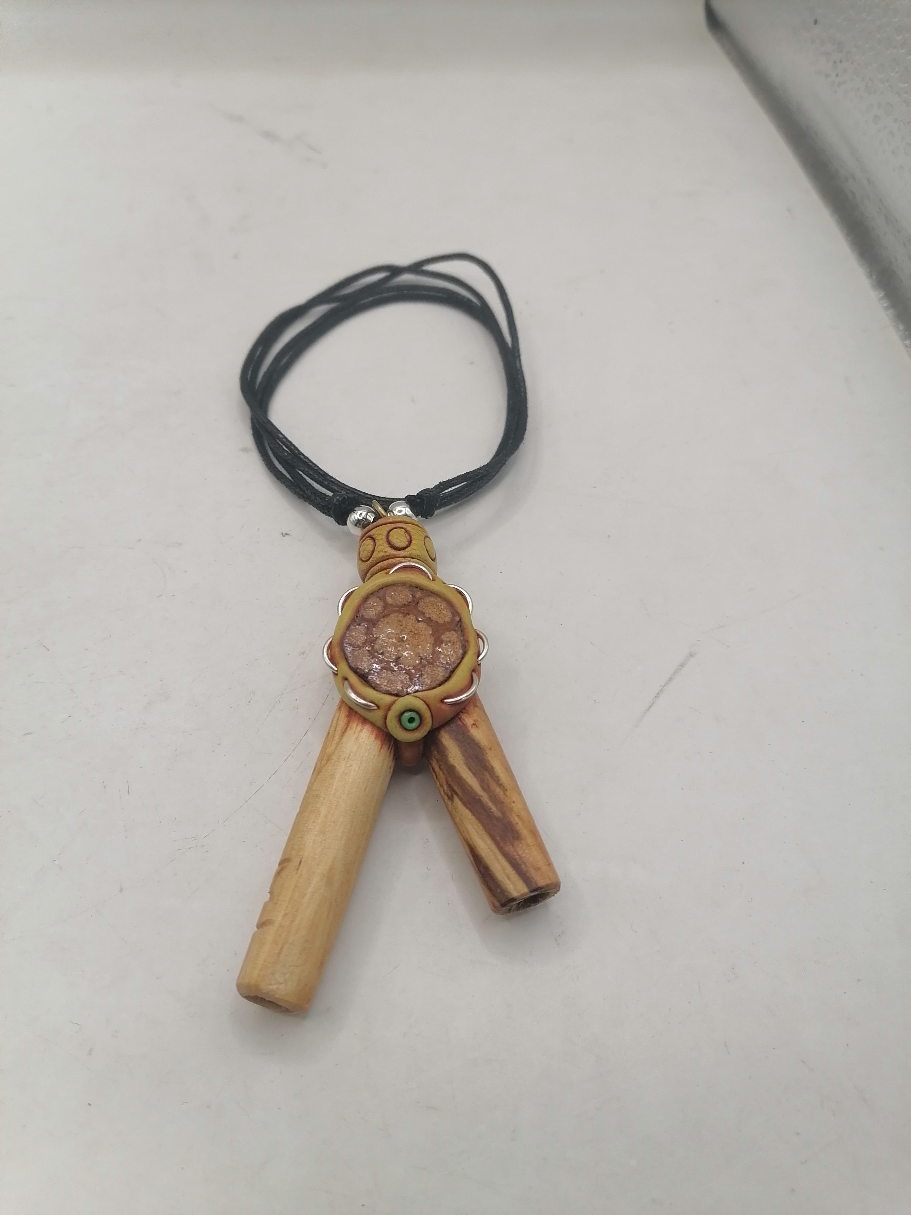 Adjustable Unisex Necklace Kuripe Palo Chonta Peruvian Handicraft Cusco