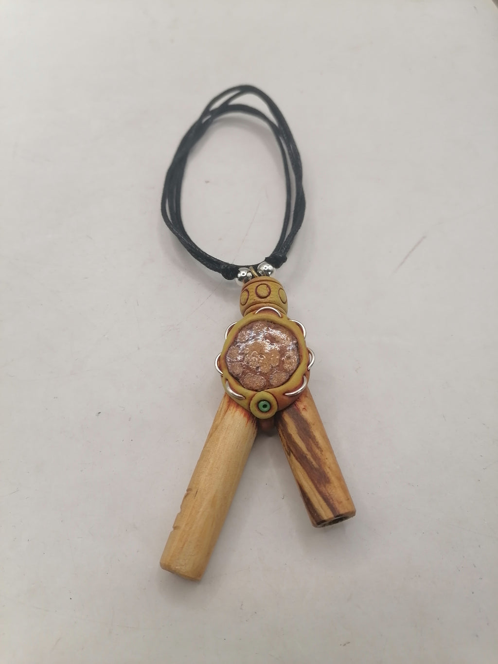 Adjustable Unisex Necklace Kuripe Palo Chonta Peruvian Handicraft Cusco