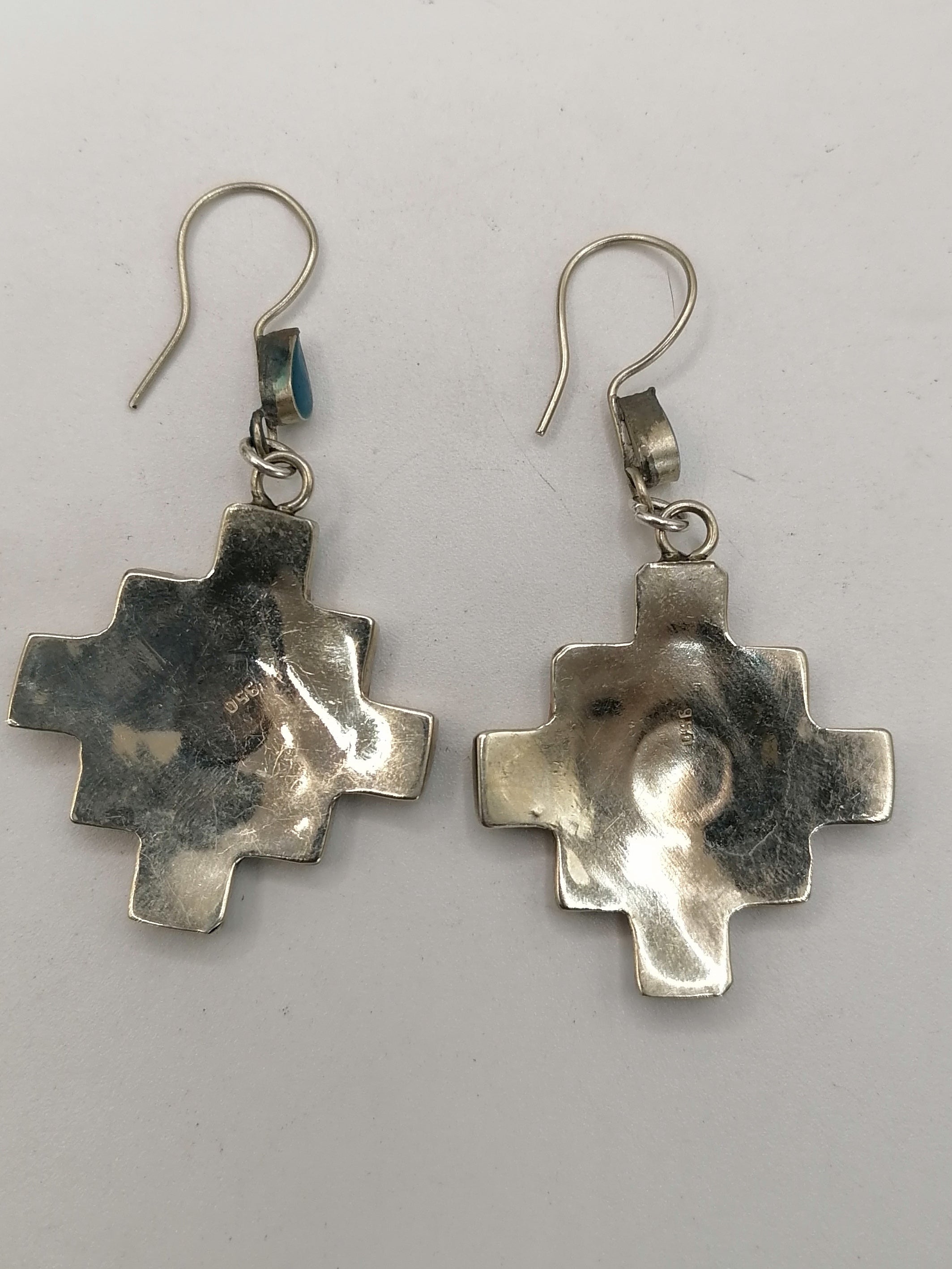 Earrings for Women: Alpaca, Natural Stone, Chakana, Inca, Andean, Cusco