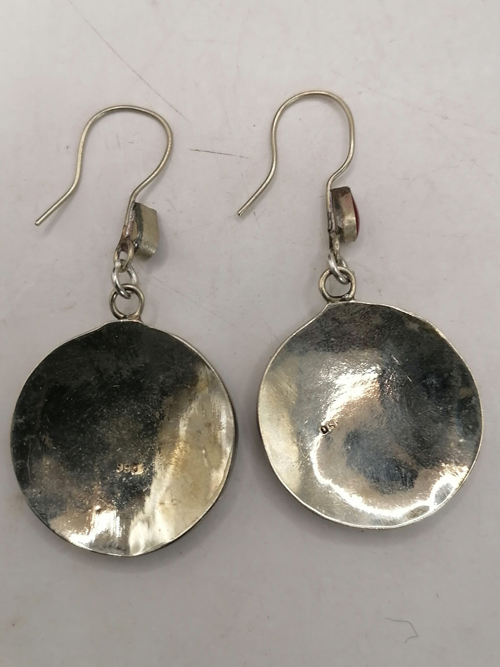 Alpaca Earrings for Women, Natural Stone Inlaid Inca Chakana