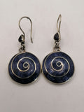 Alpaca Earrings for Women, Natural Sodalite Stone, Spiritual Amulet