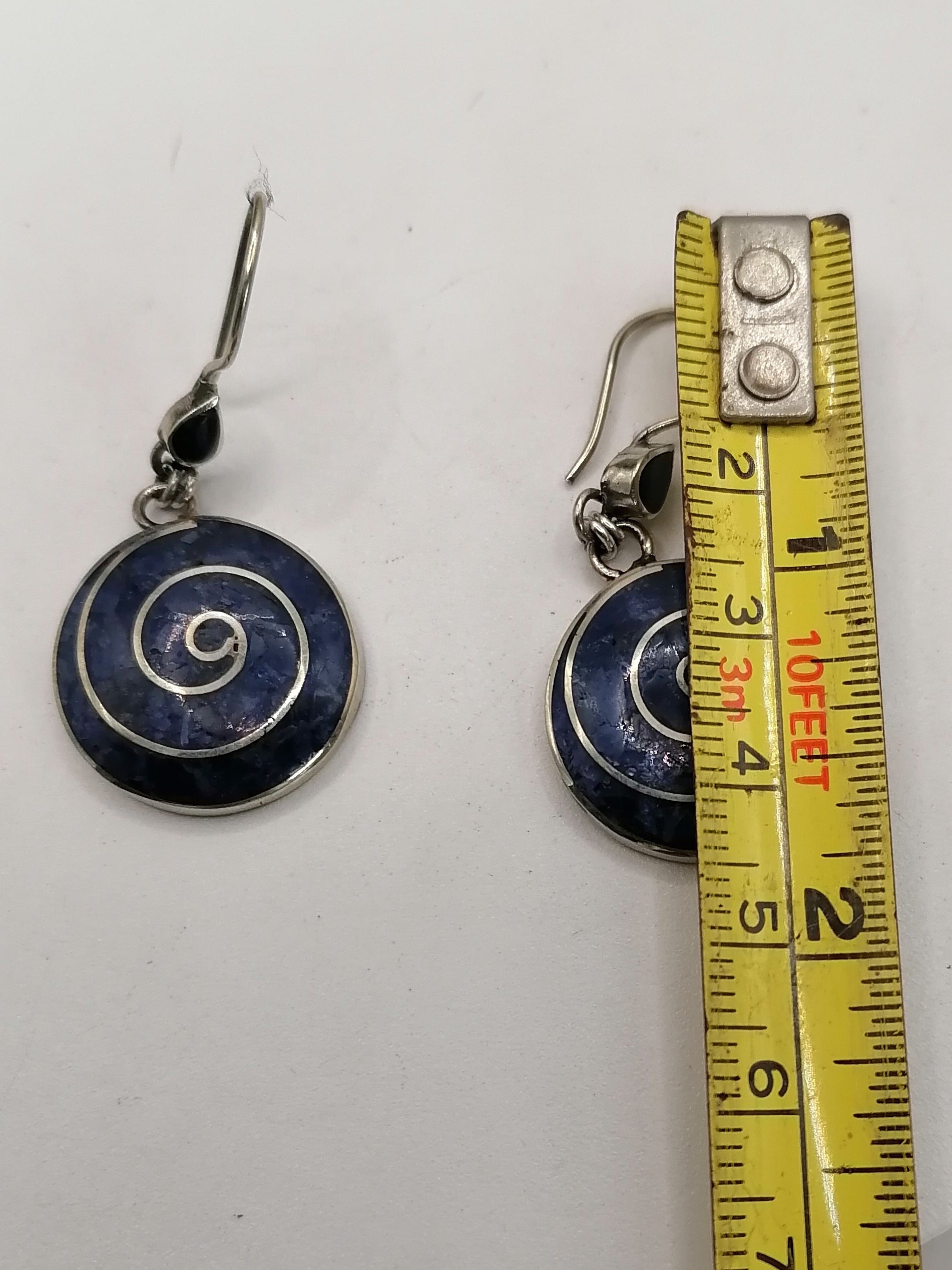 Alpaca Earrings for Women, Natural Sodalite Stone, Spiritual Amulet