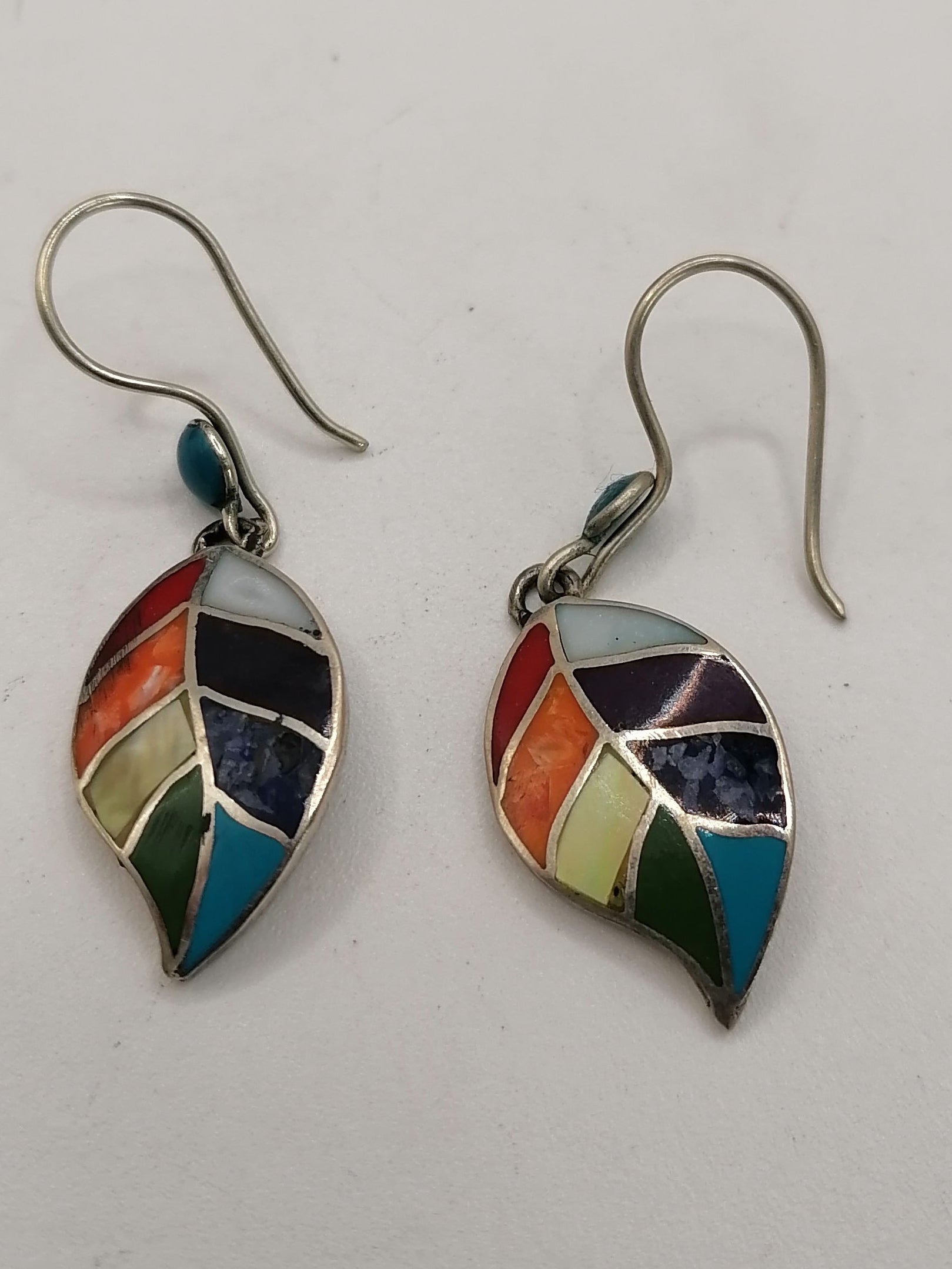 Alpaca Coca Leaf Andean Amulet Earrings for Women