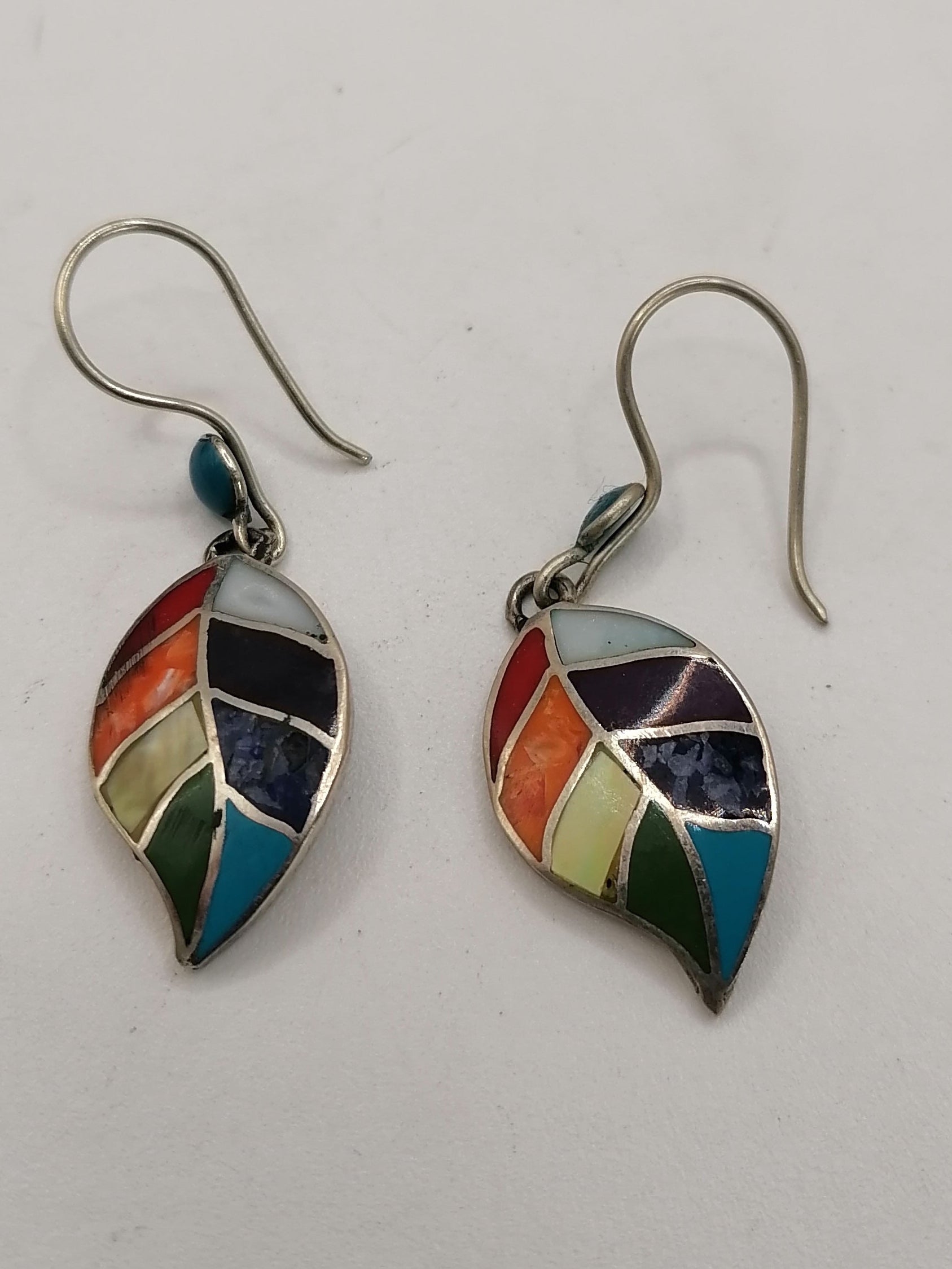 Alpaca Coca Leaf Andean Amulet Earrings for Women