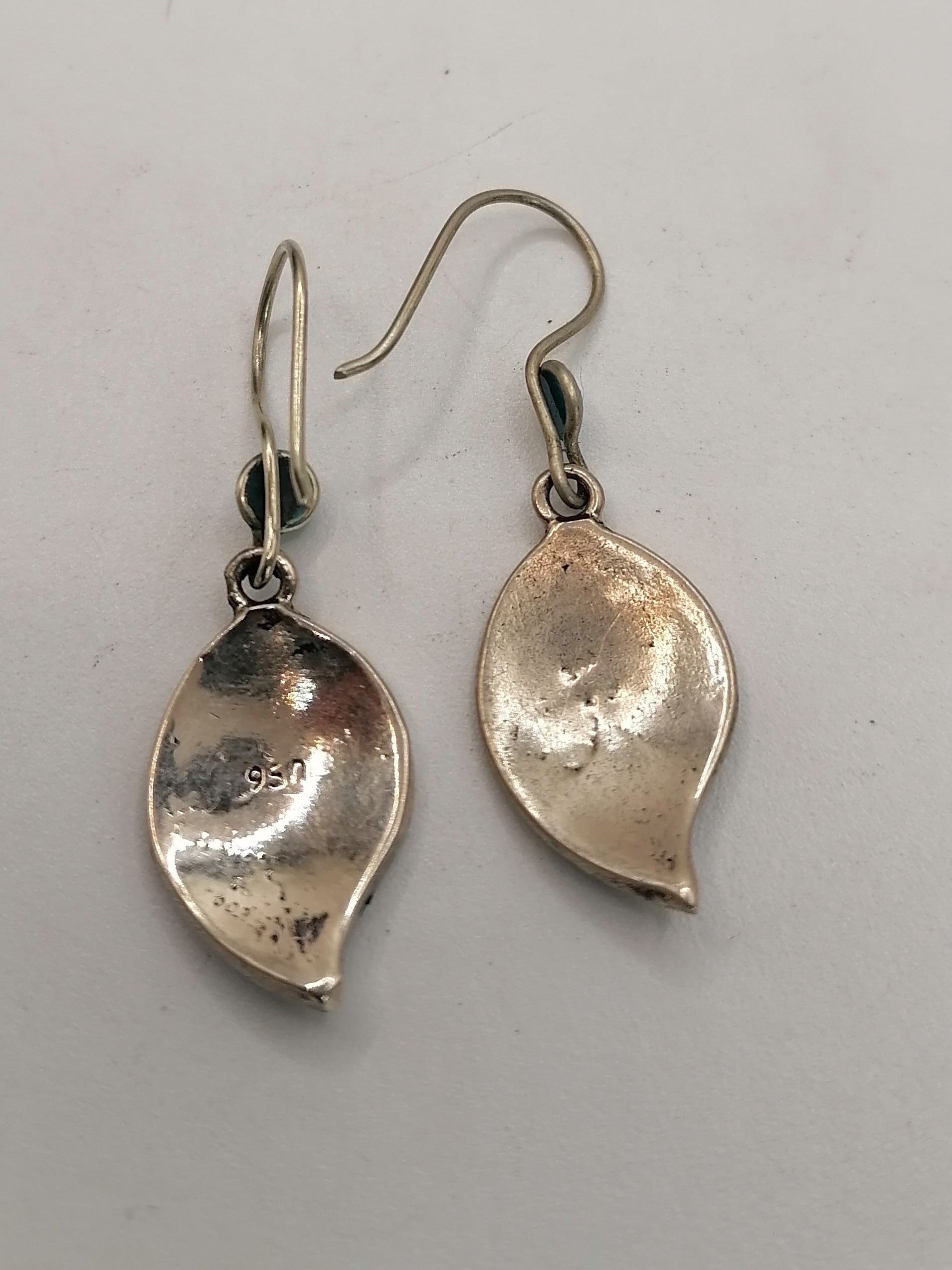 Alpaca Coca Leaf Andean Amulet Earrings for Women