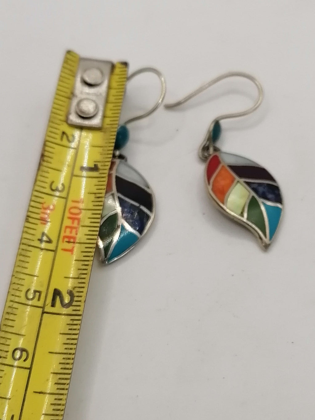 Alpaca Coca Leaf Andean Amulet Earrings for Women