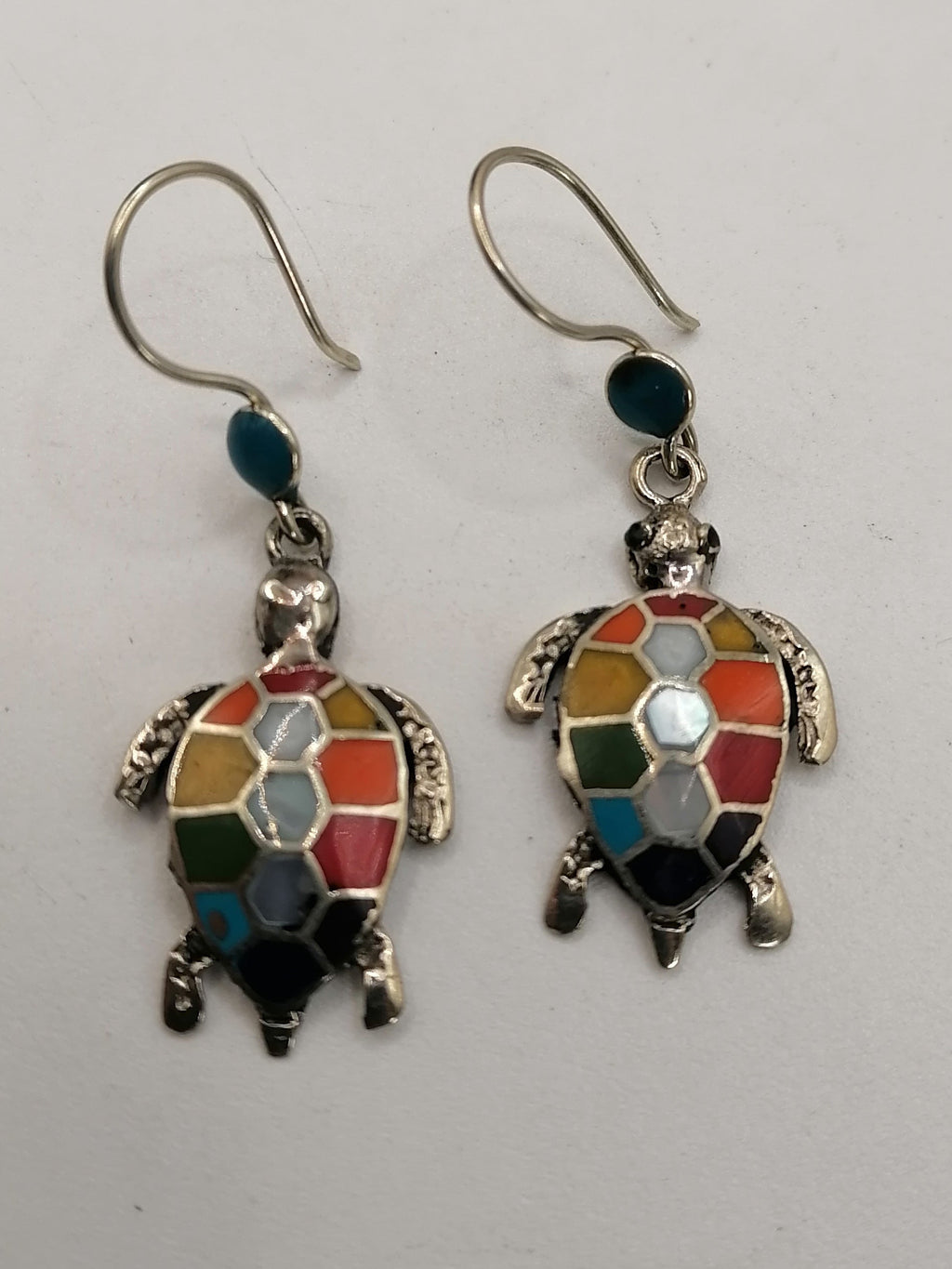 Earrings for Women, Alpaca with Inlaid Natural Stone
