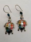 Earrings for Women, Alpaca with Inlaid Natural Stone