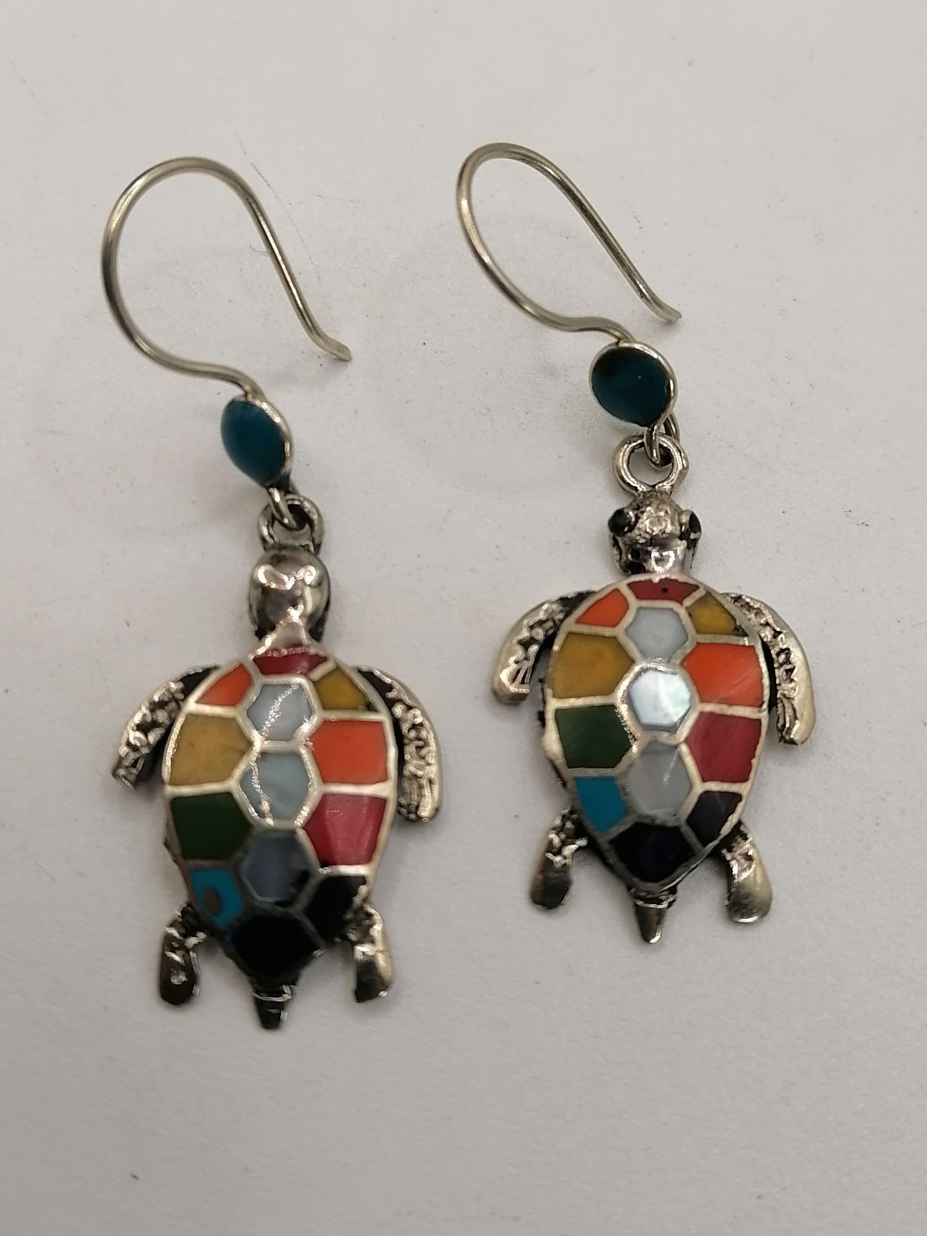 Earrings for Women, Alpaca with Inlaid Natural Stone