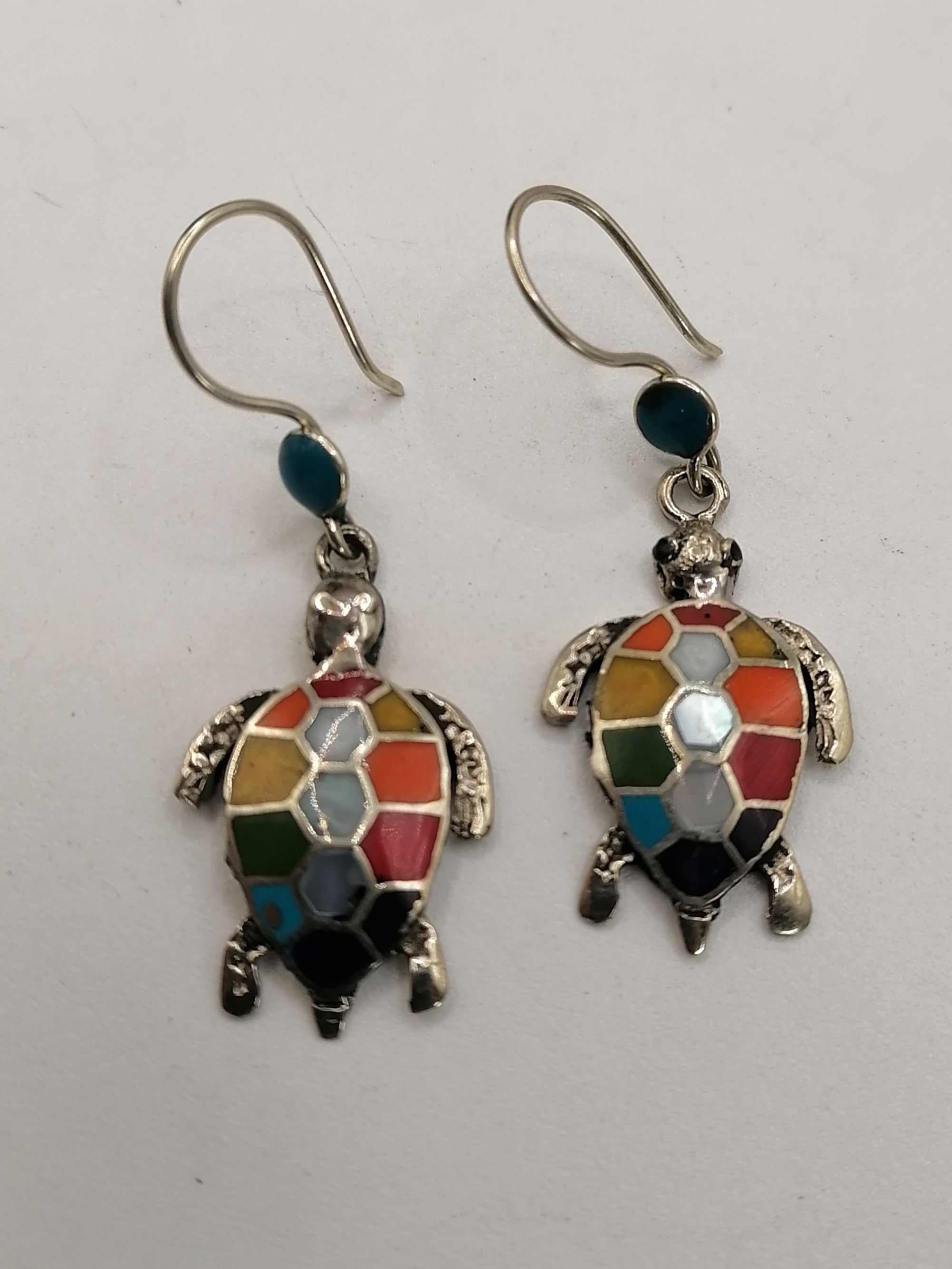 Earrings for Women, Alpaca with Inlaid Natural Stone