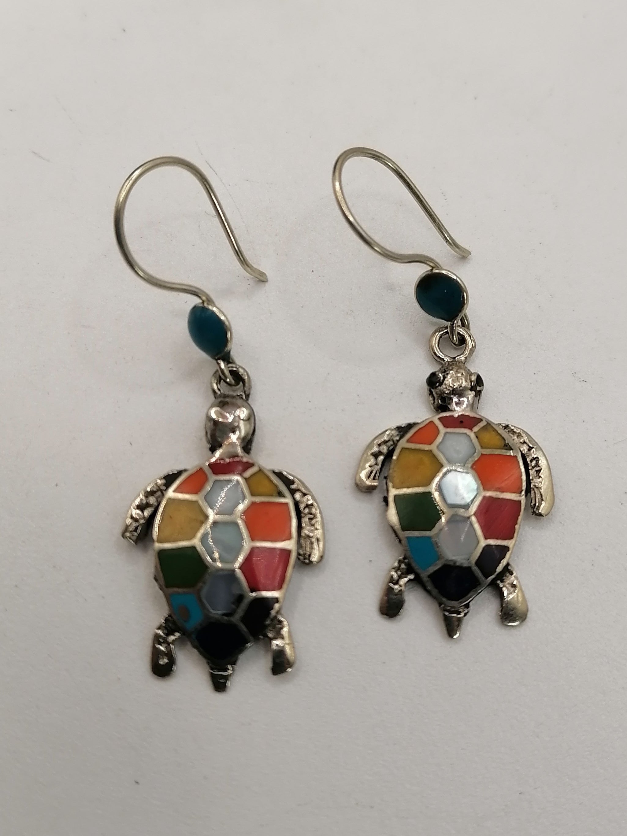 Earrings for Women, Alpaca with Inlaid Natural Stone