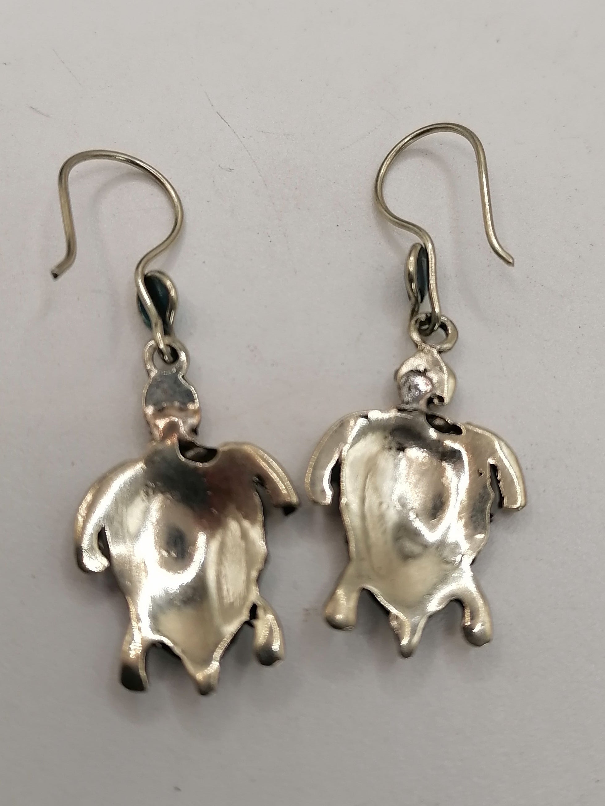 Earrings for Women, Alpaca with Inlaid Natural Stone