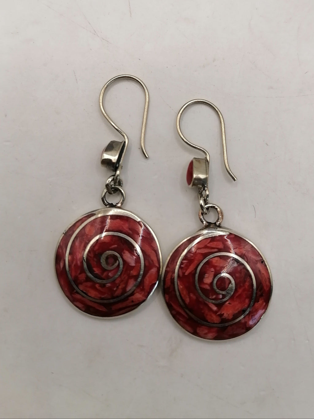 Women's Earrings Alpaca Natural Stone Pachamama Inca Flower