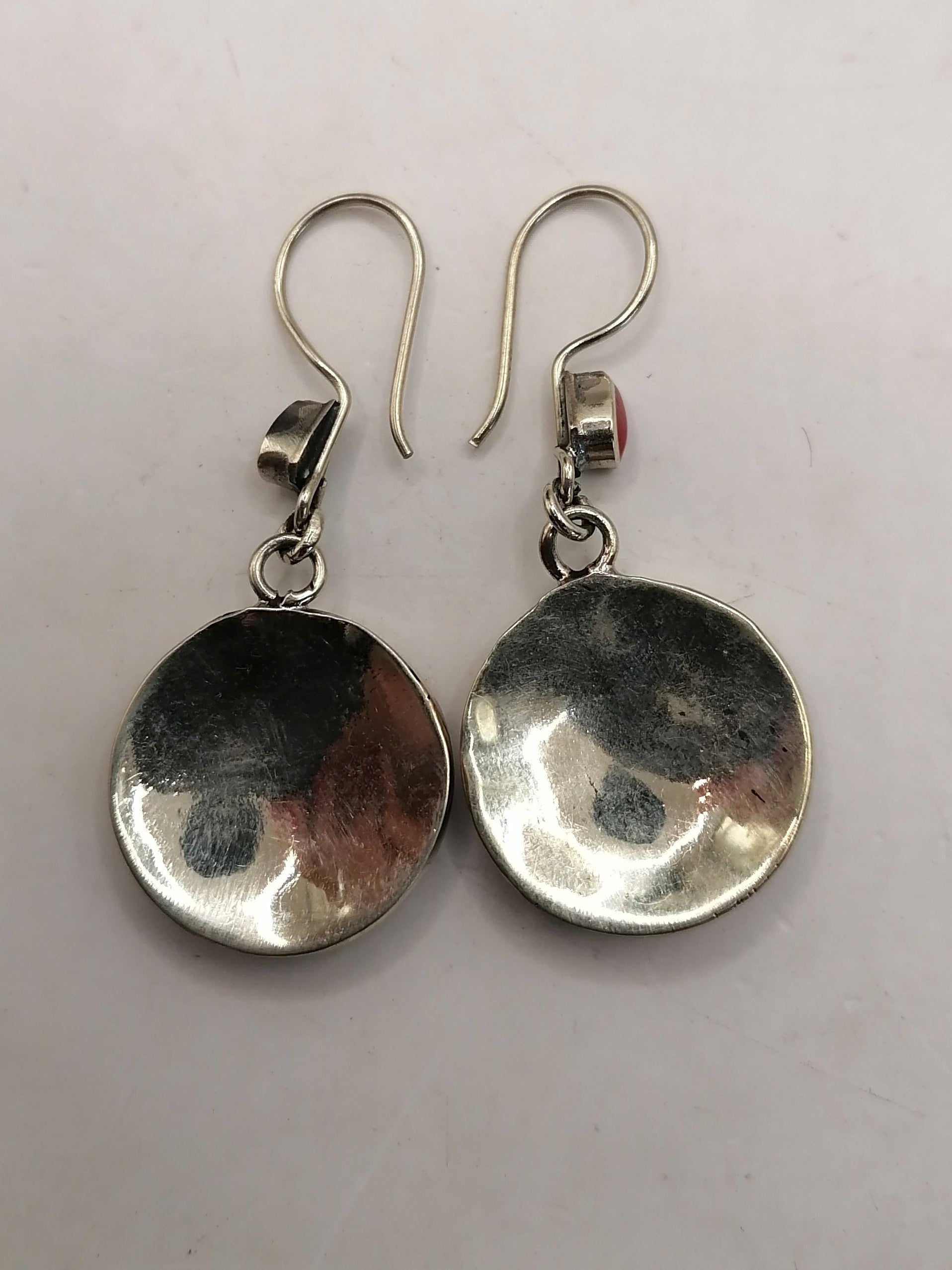 Women's Earrings Alpaca Natural Stone Pachamama Inca Flower