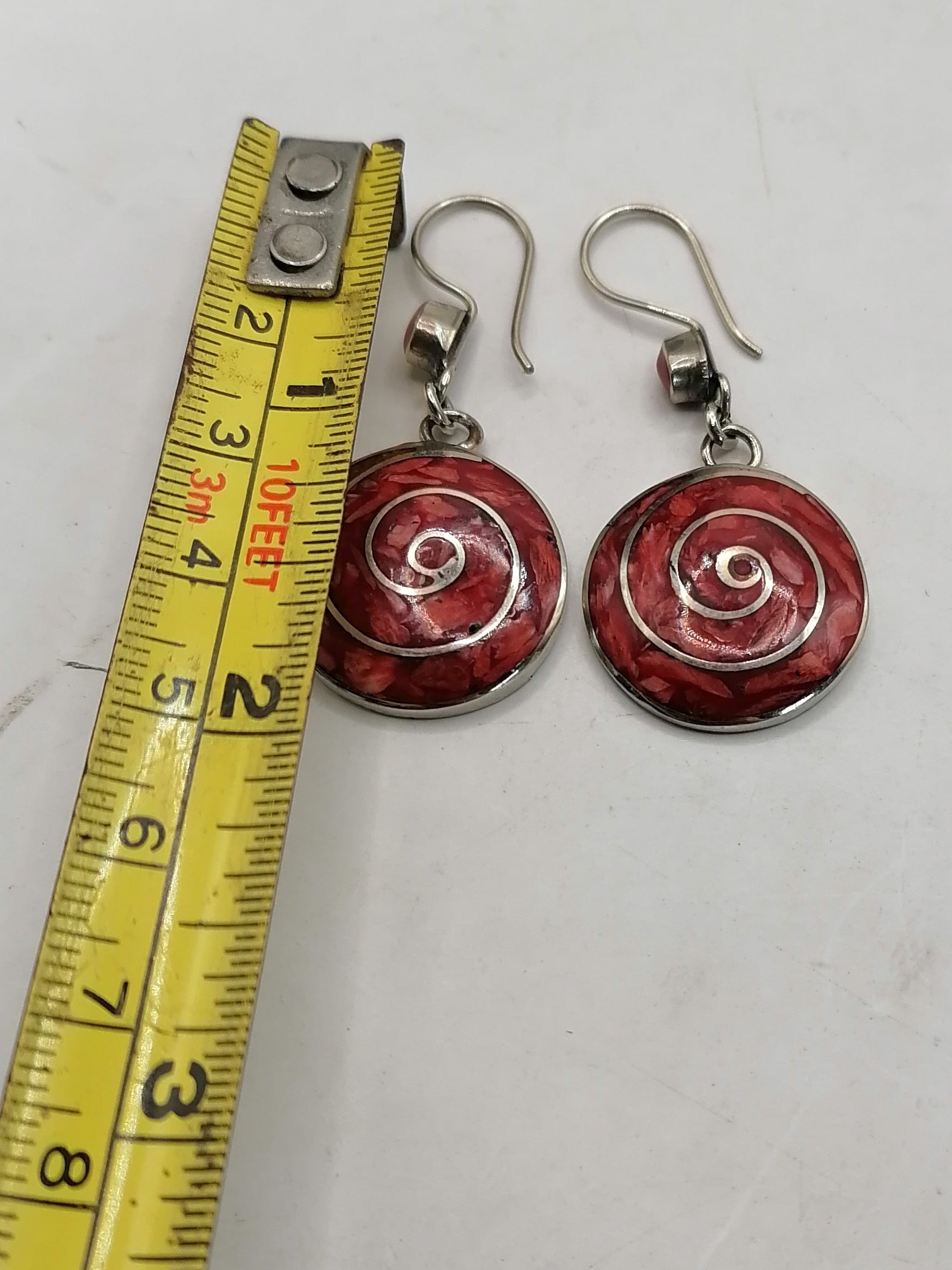 Women's Earrings Alpaca Natural Stone Pachamama Inca Flower