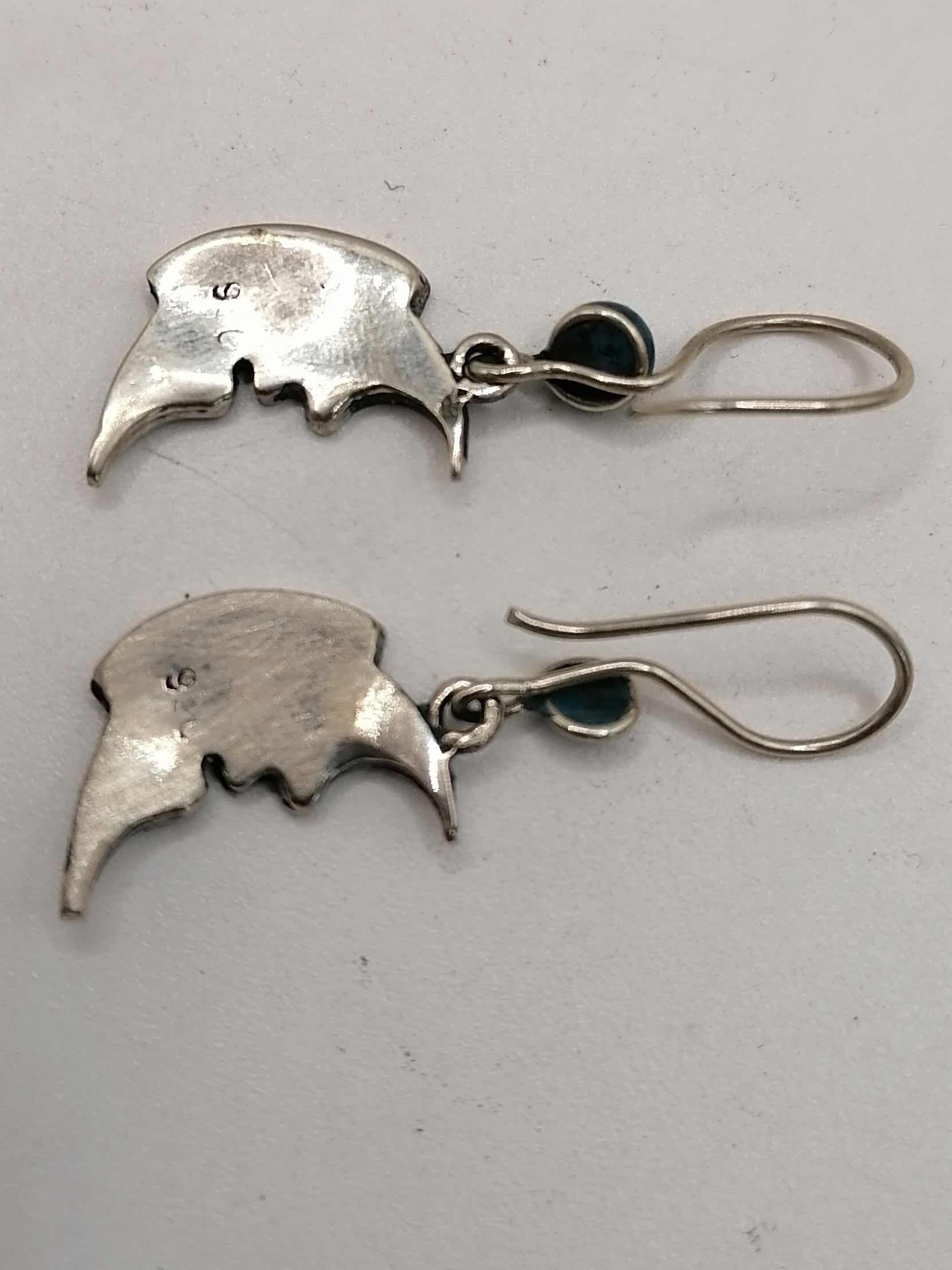 Alpaca Earrings for Women with Moon Inlaid Stone