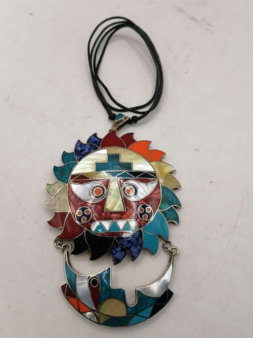 Adjustable Sun Moon Necklace Handmade Unisex Design