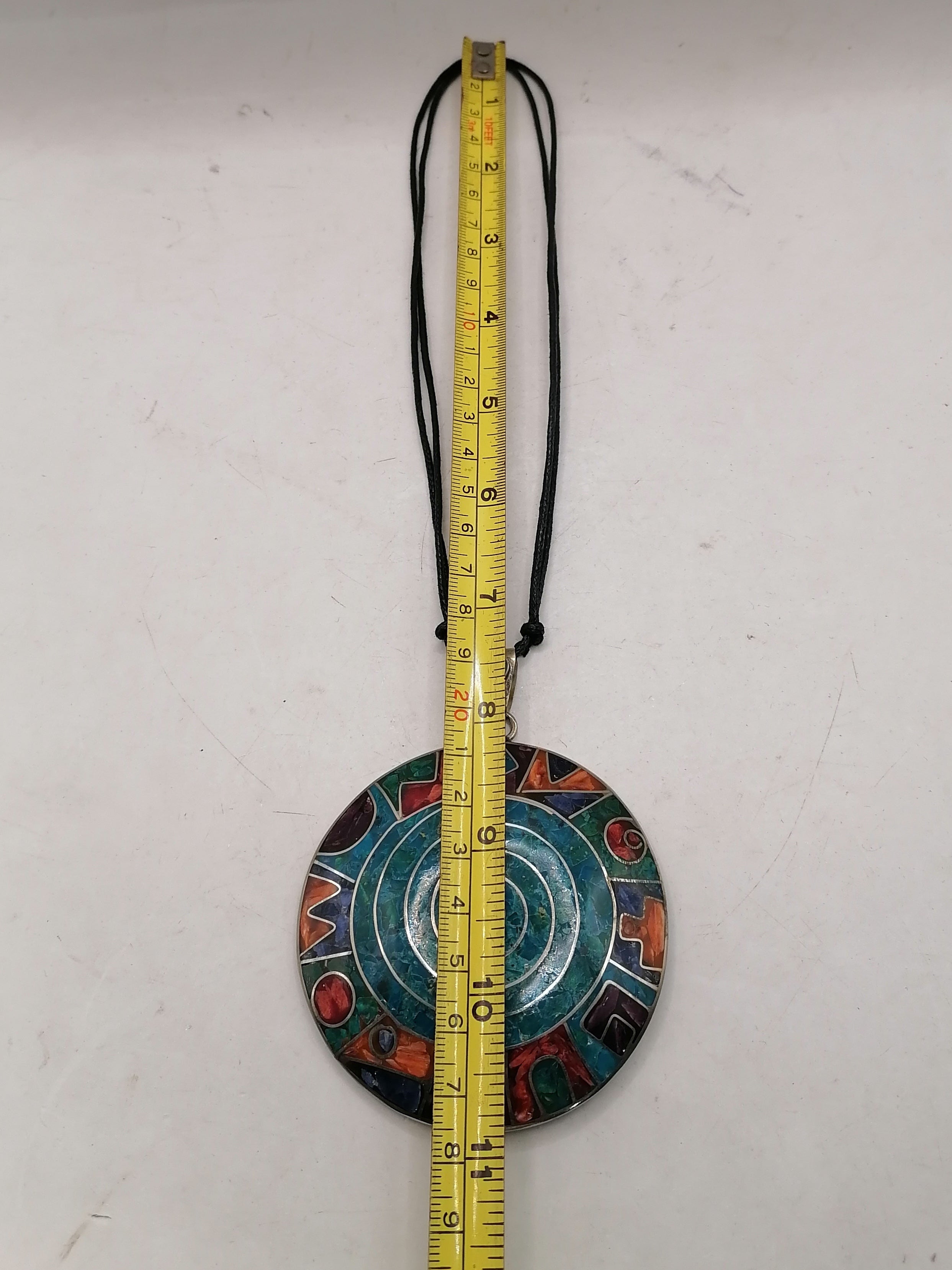 Unisex Adjustable Necklace Alpaca Natural Stone Pachamama Flower Inca