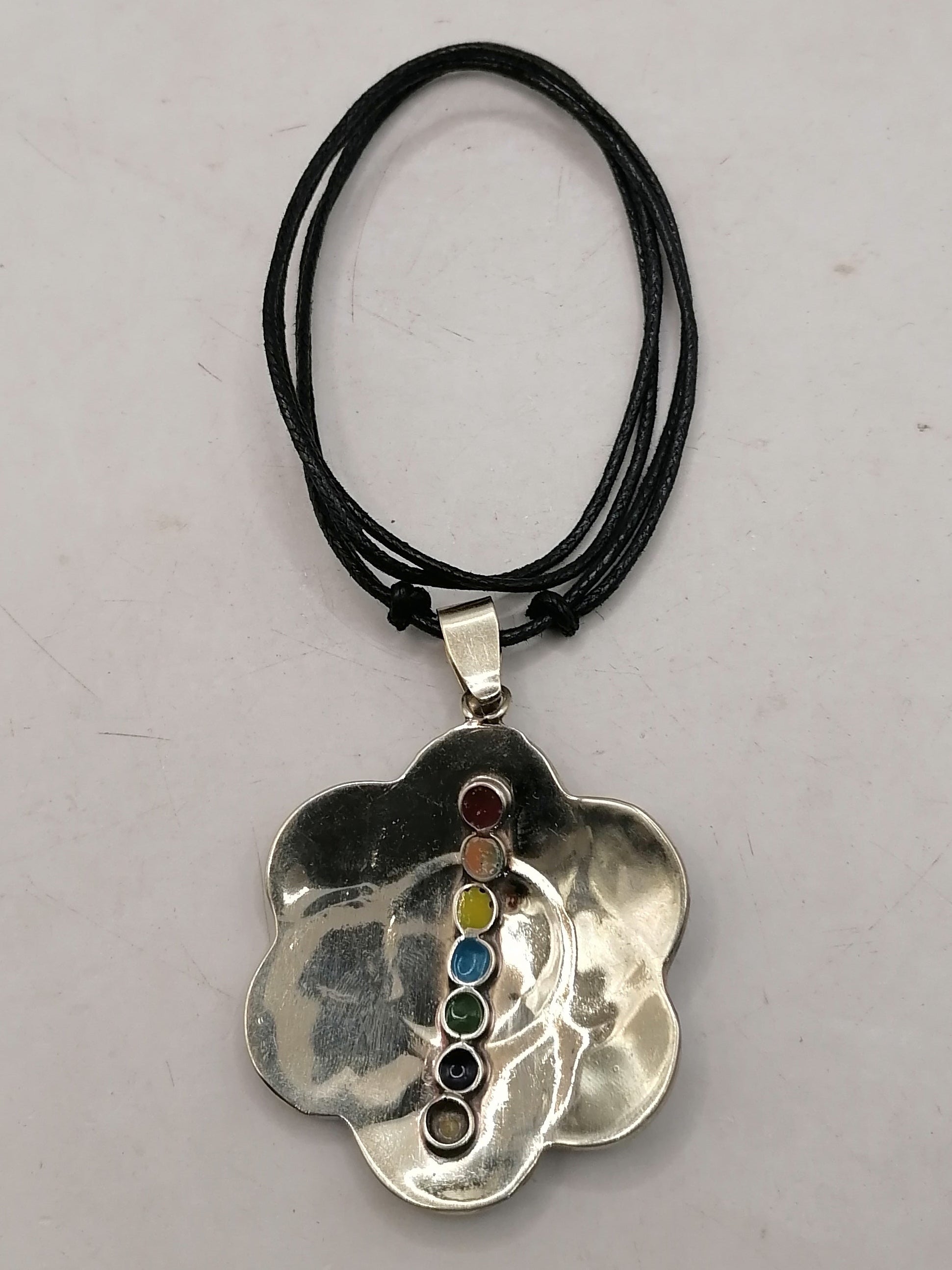 Unisex Adjustable Handmade Necklace with Alpaca and Natural Stone
