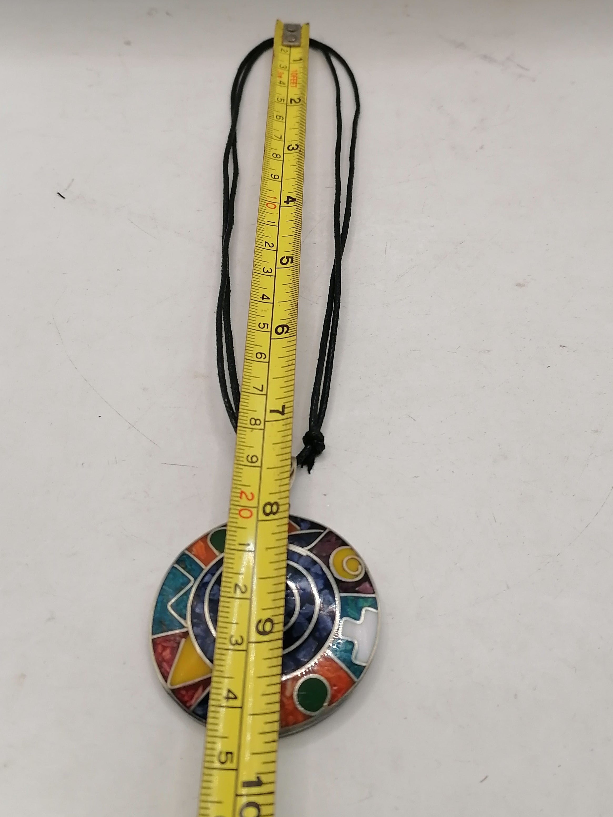 Unisex Adjustable Alpaca Necklace with Inlaid Natural Stone
